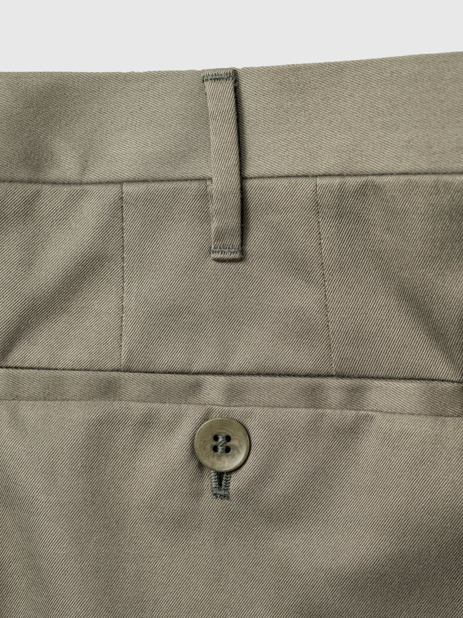 Pantaloni in cotone verde dalla vestibilità regolare