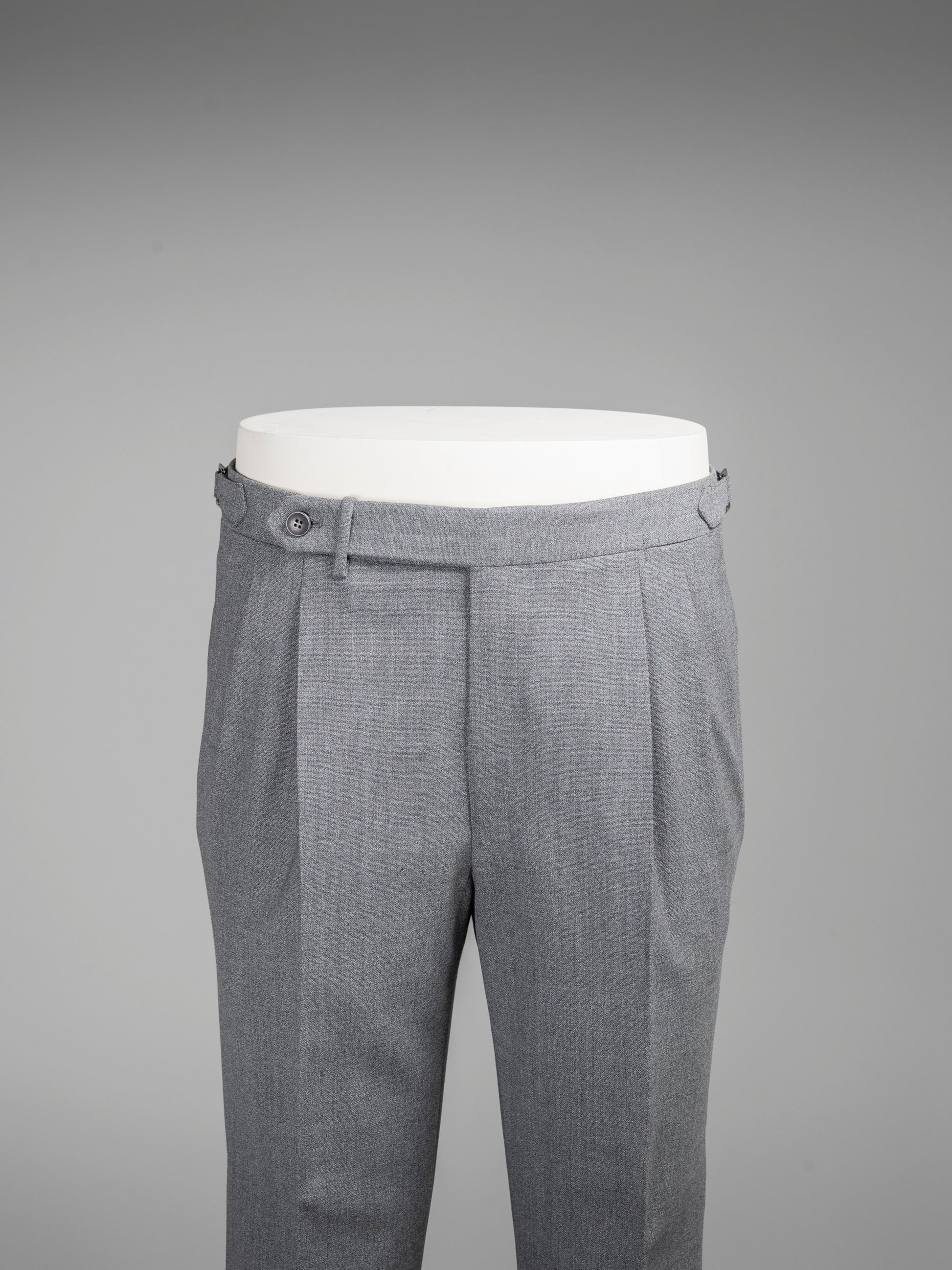Pantalone grigio chiaro in lana fourply regular fit