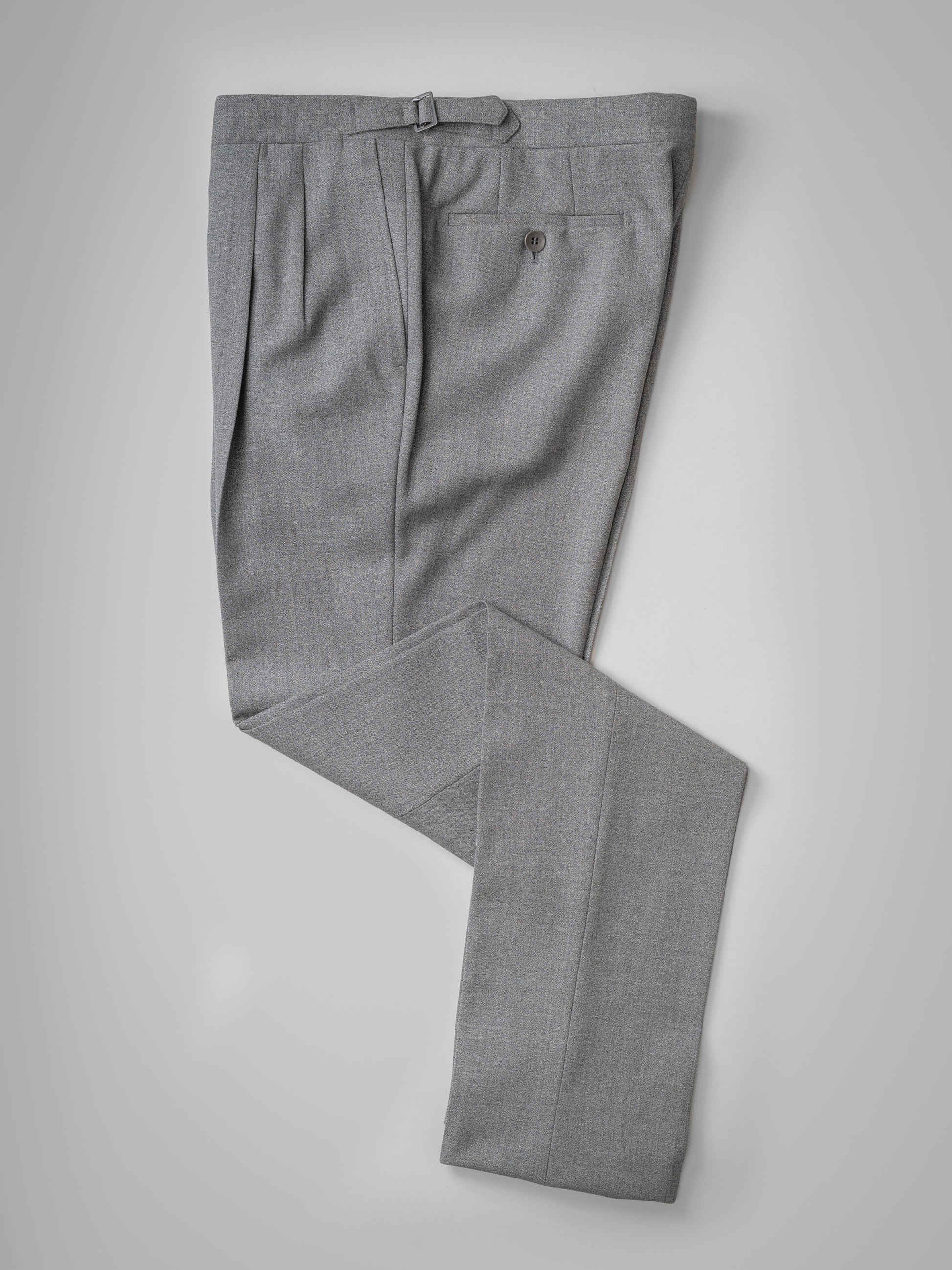 Pantalone grigio chiaro in lana fourply regular fit