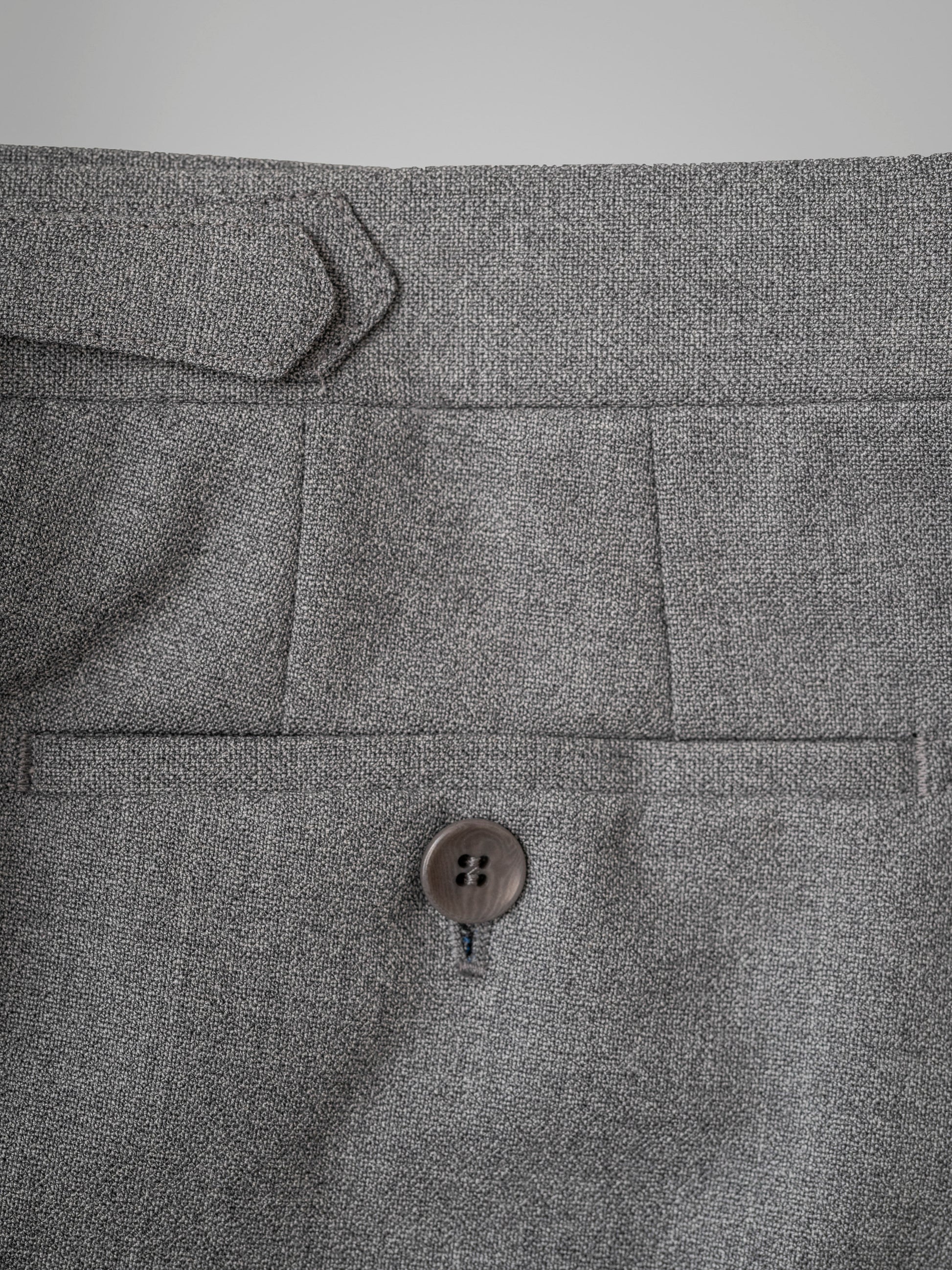 Pantalone grigio chiaro in lana fourply regular fit