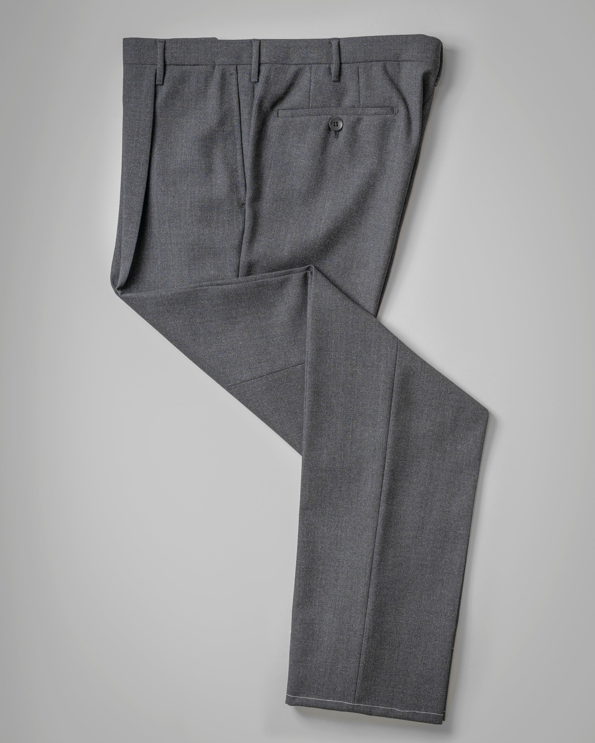 Pantaloni di lana a quattro strati regular fit grigio scuro