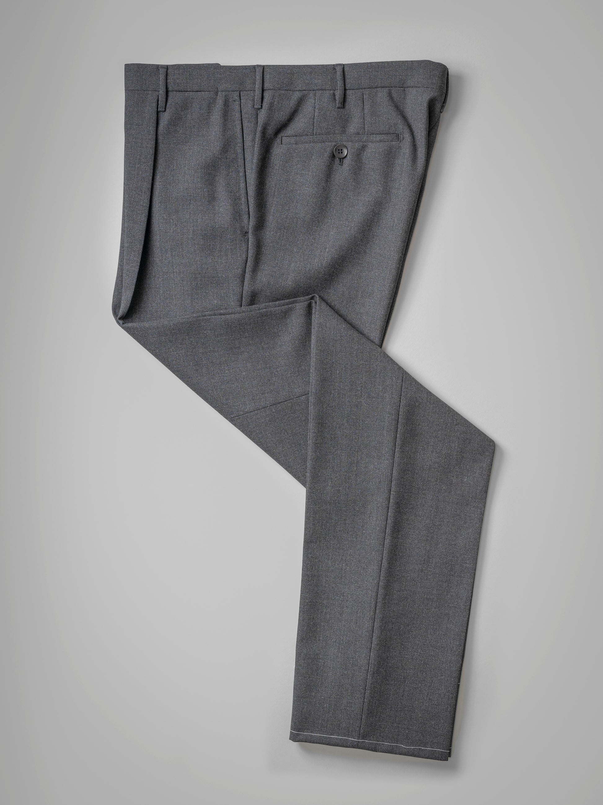 Pantaloni di lana a quattro strati regular fit grigio scuro