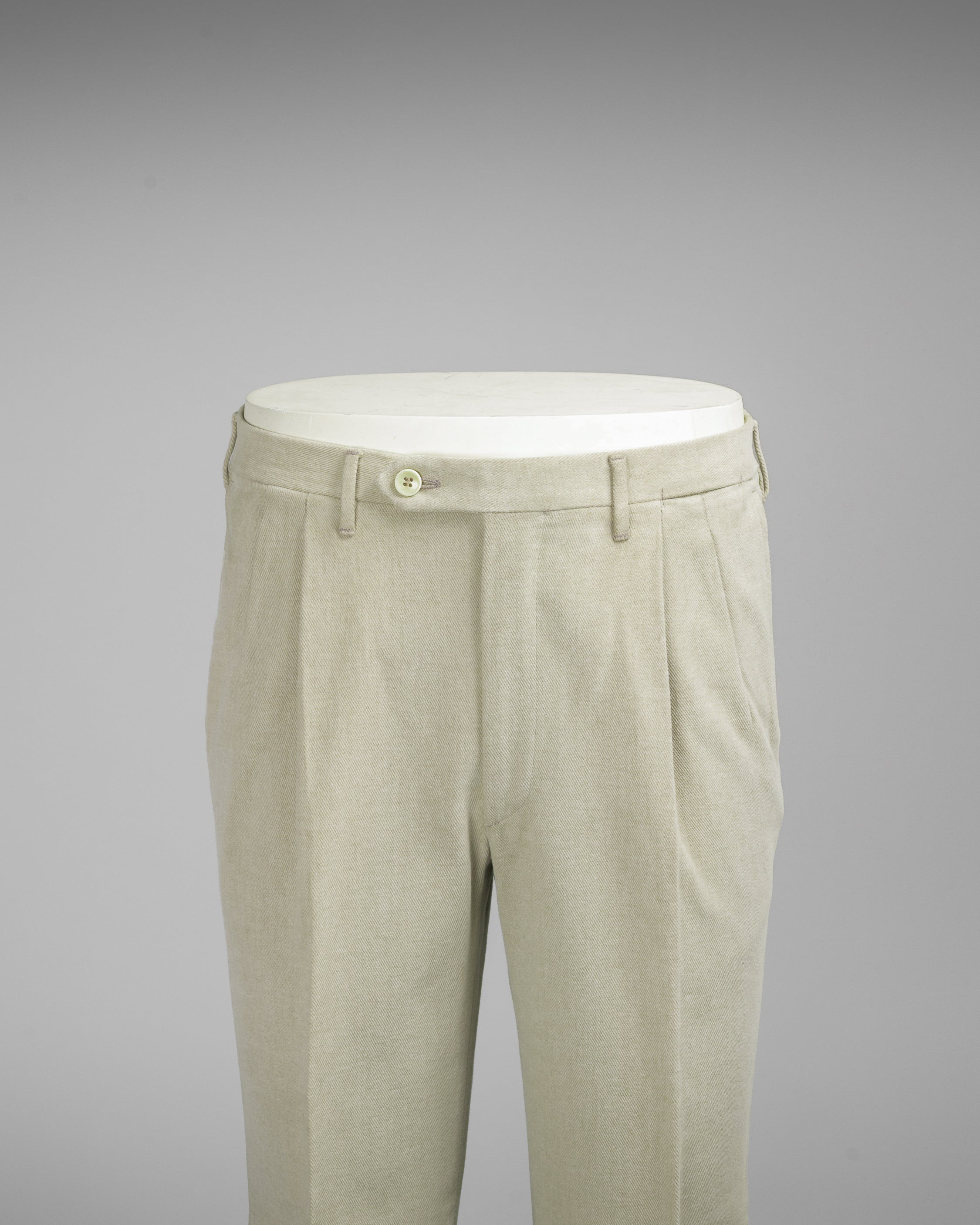 Pantaloni di cotone regular fit beige chiaro