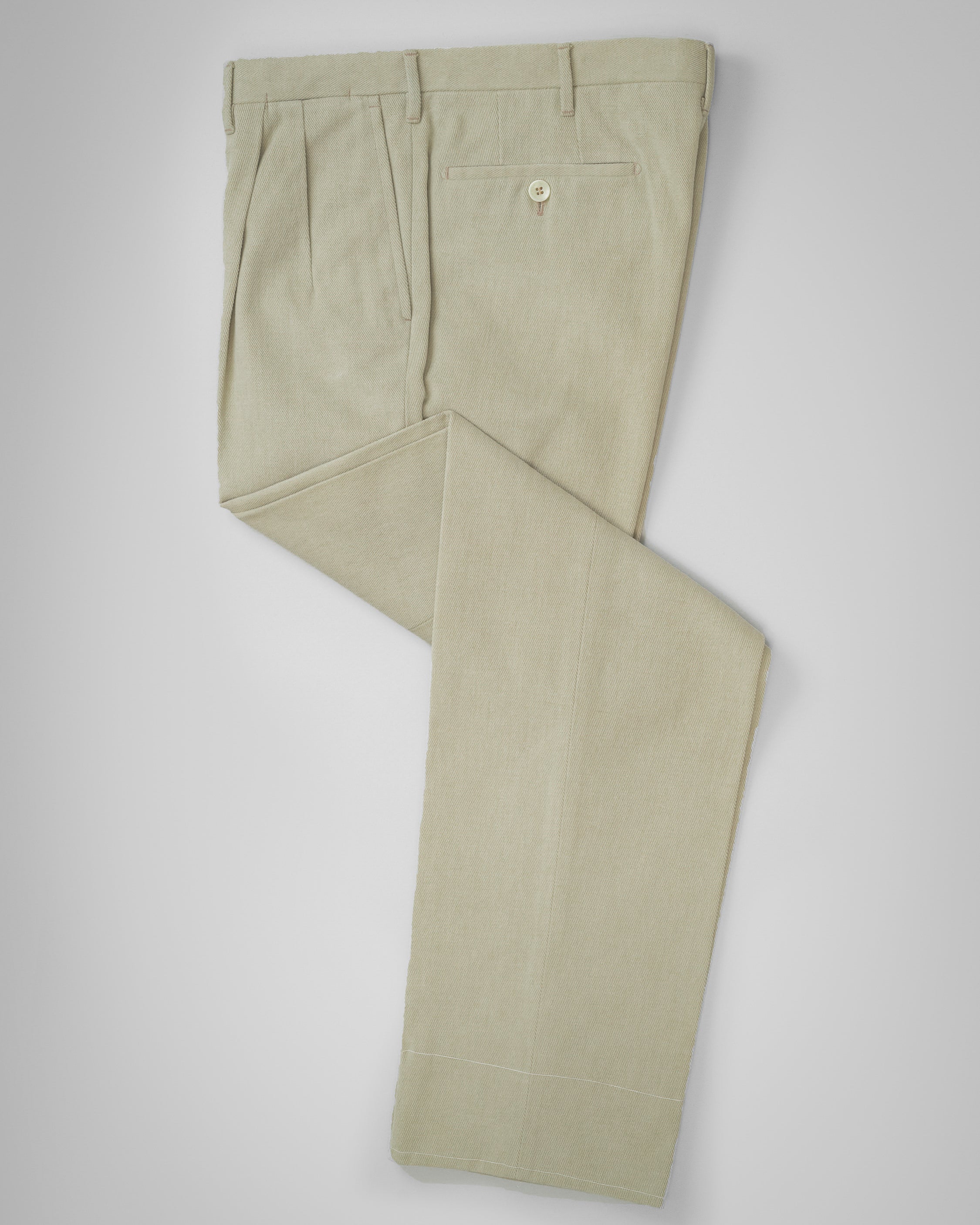 Pantaloni di cotone regular fit beige chiaro