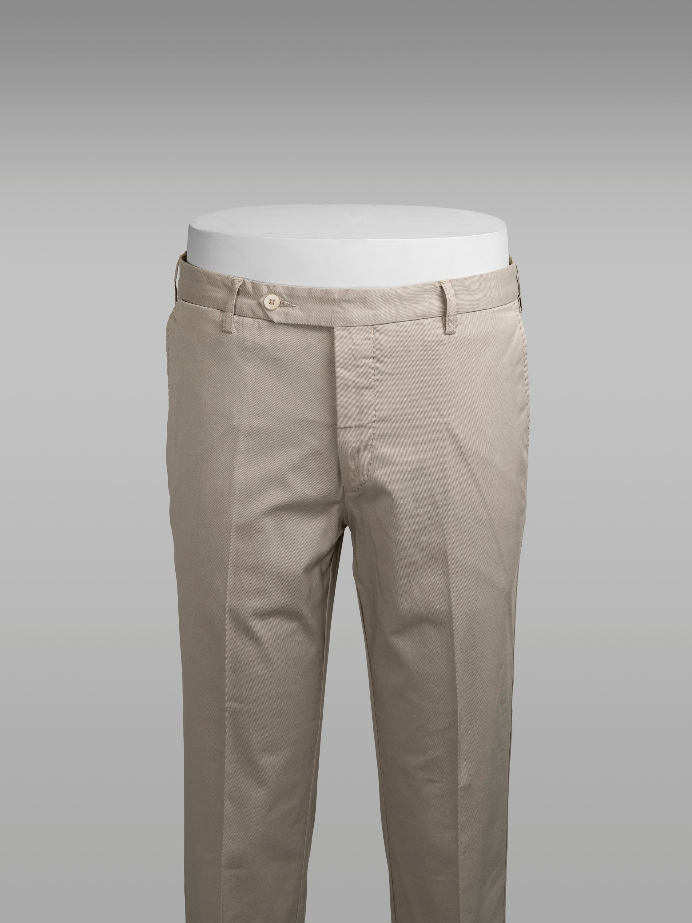 Pantaloni sportivi in cotone supima beige chiaro