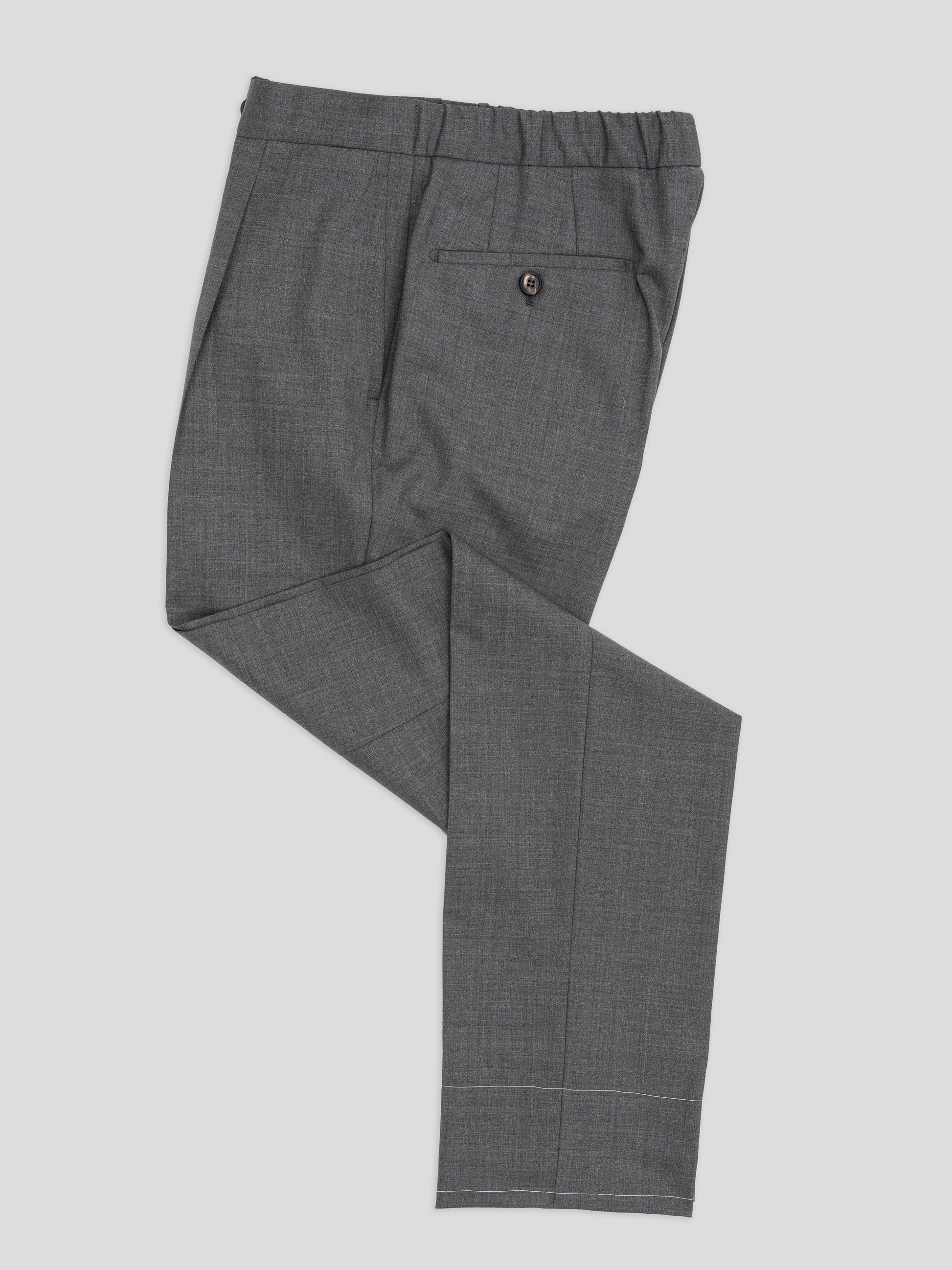 Pantaloni Easy - pantaloni in lana con cintura elastica e 1 pinces