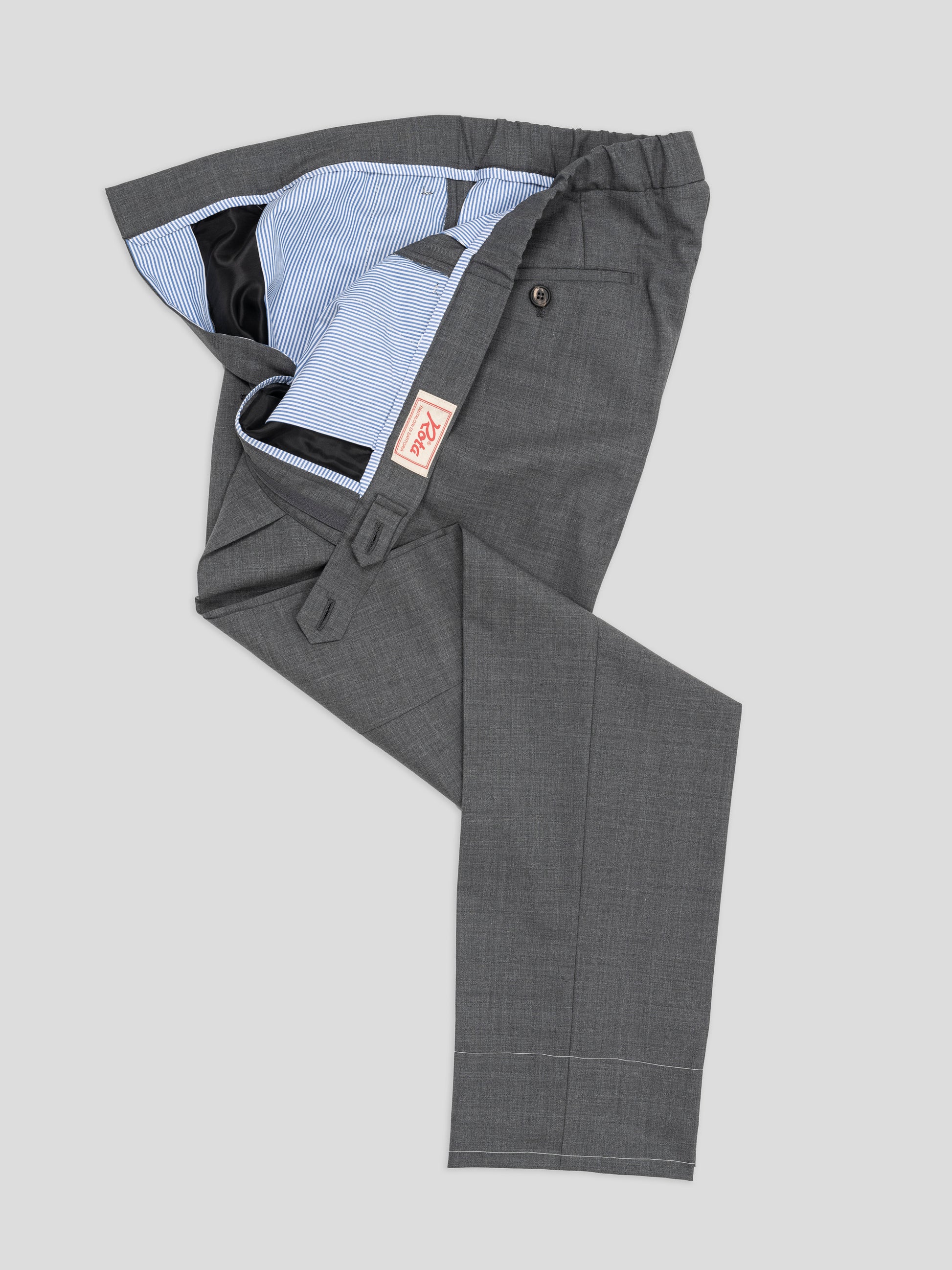 Pantaloni Easy - pantaloni in lana con cintura elastica e 1 pinces