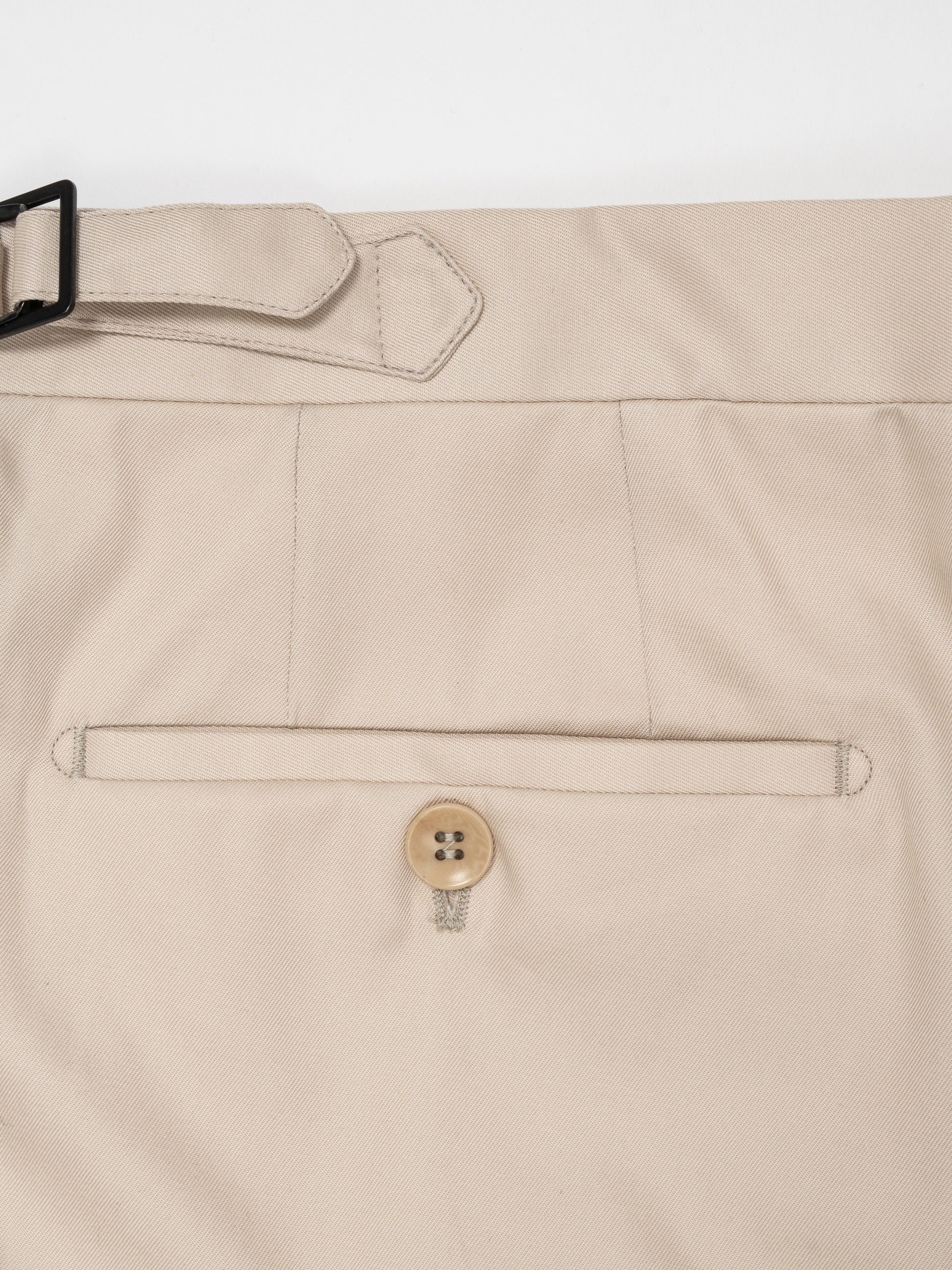 Pantaloni in cotone supima beige chiaro, vestibilità regolare