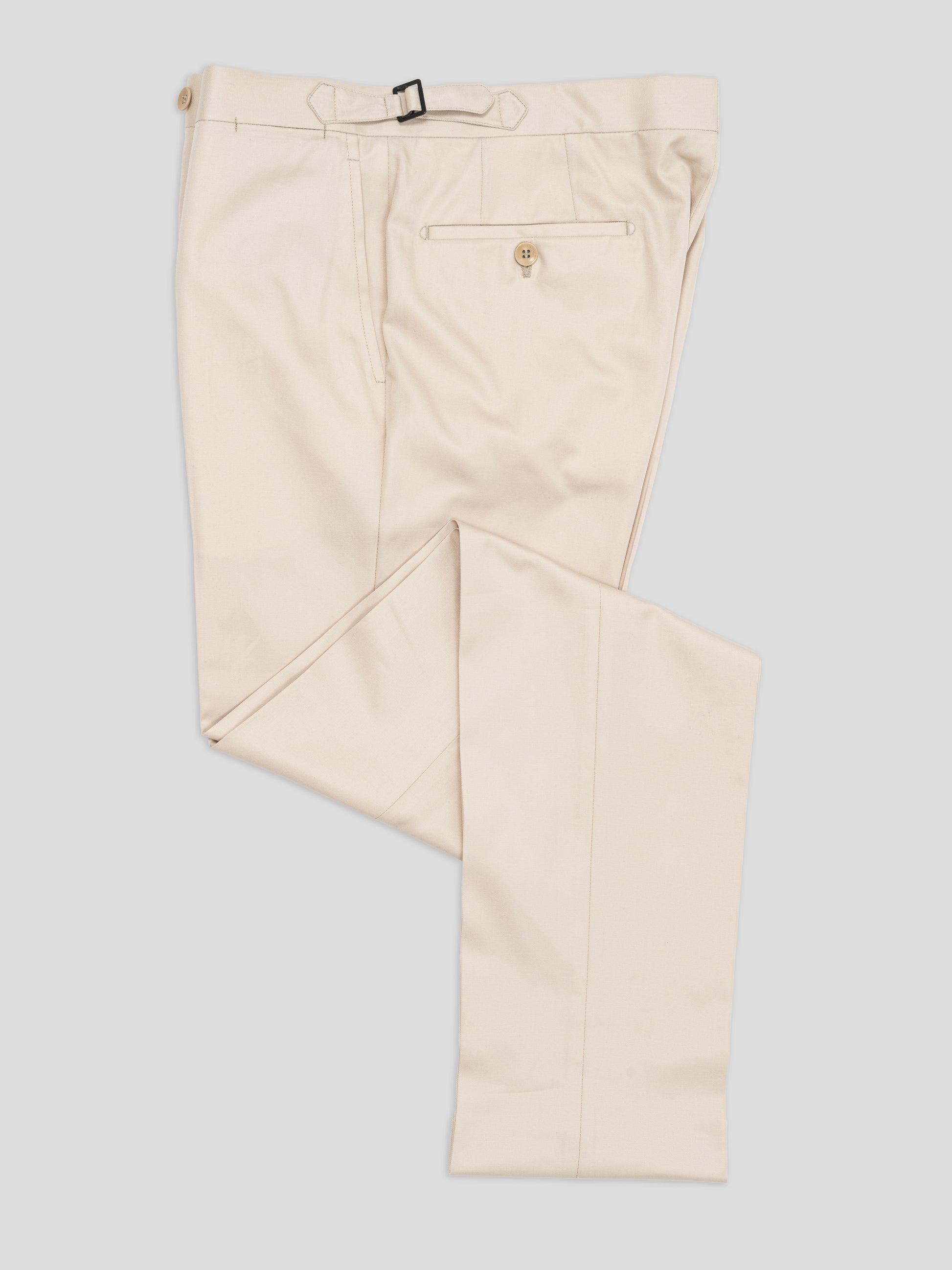 Pantaloni in cotone supima beige chiaro, vestibilità regolare