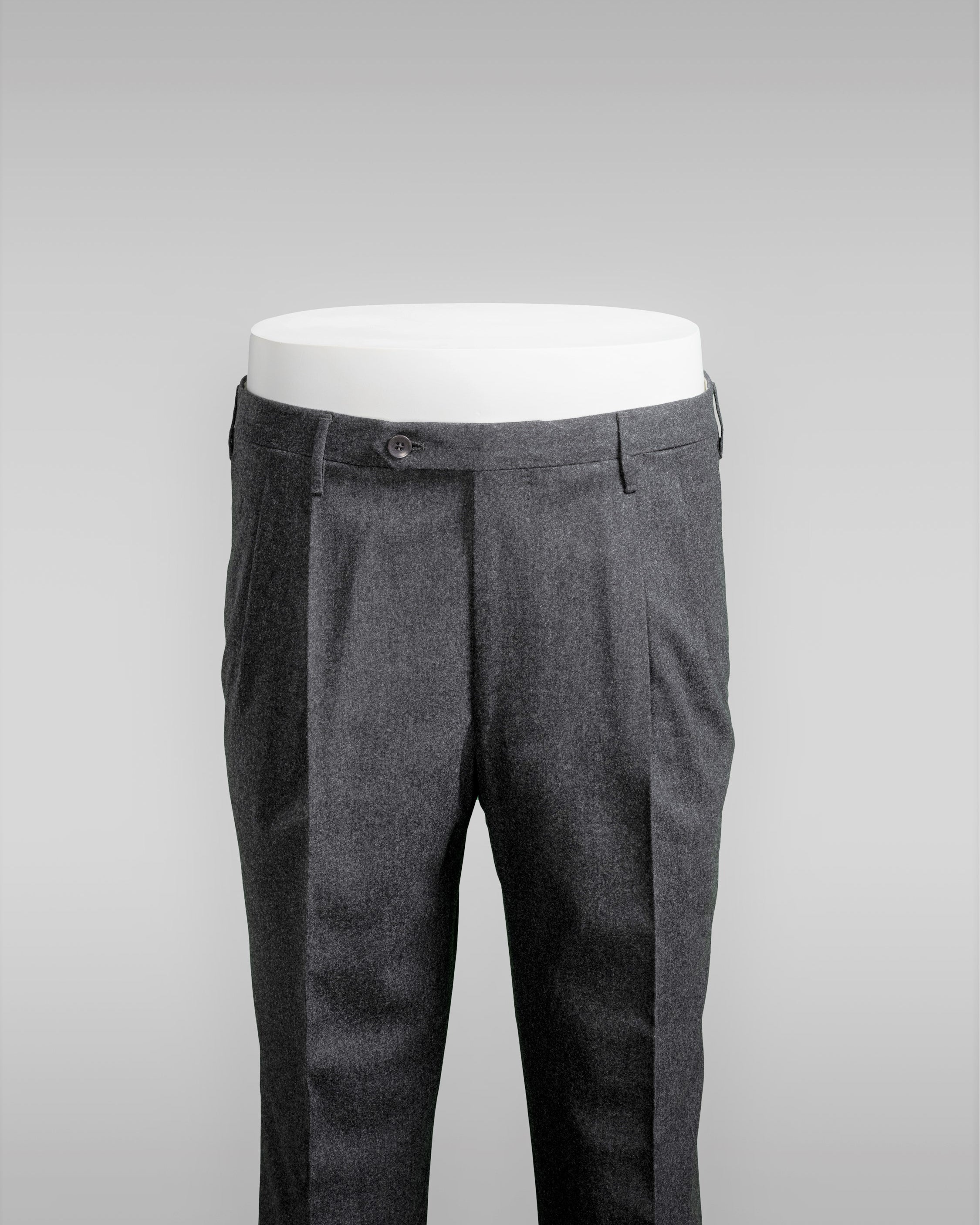 Grey flannel trousers-2pleats