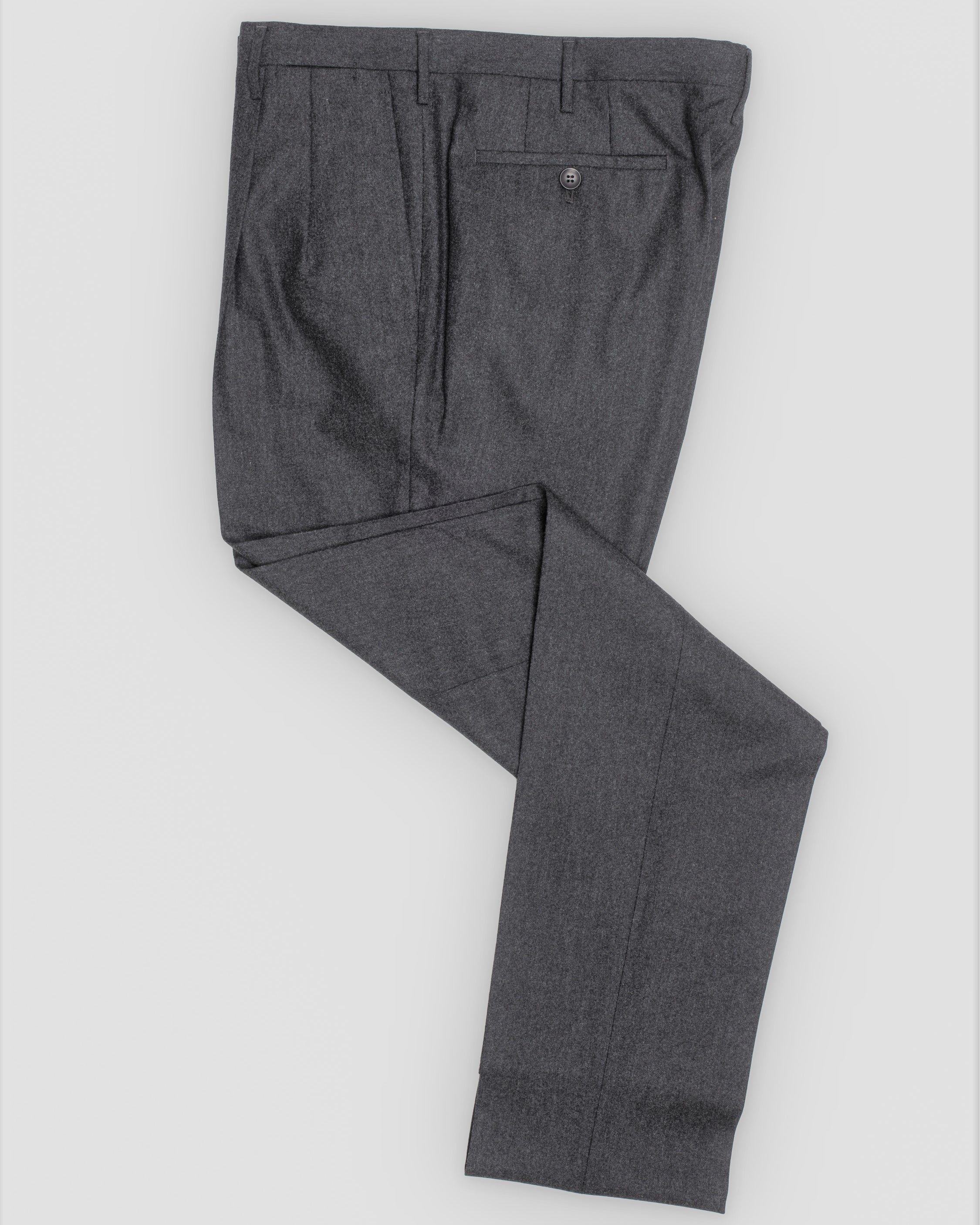 Grey flannel trousers-2pleats