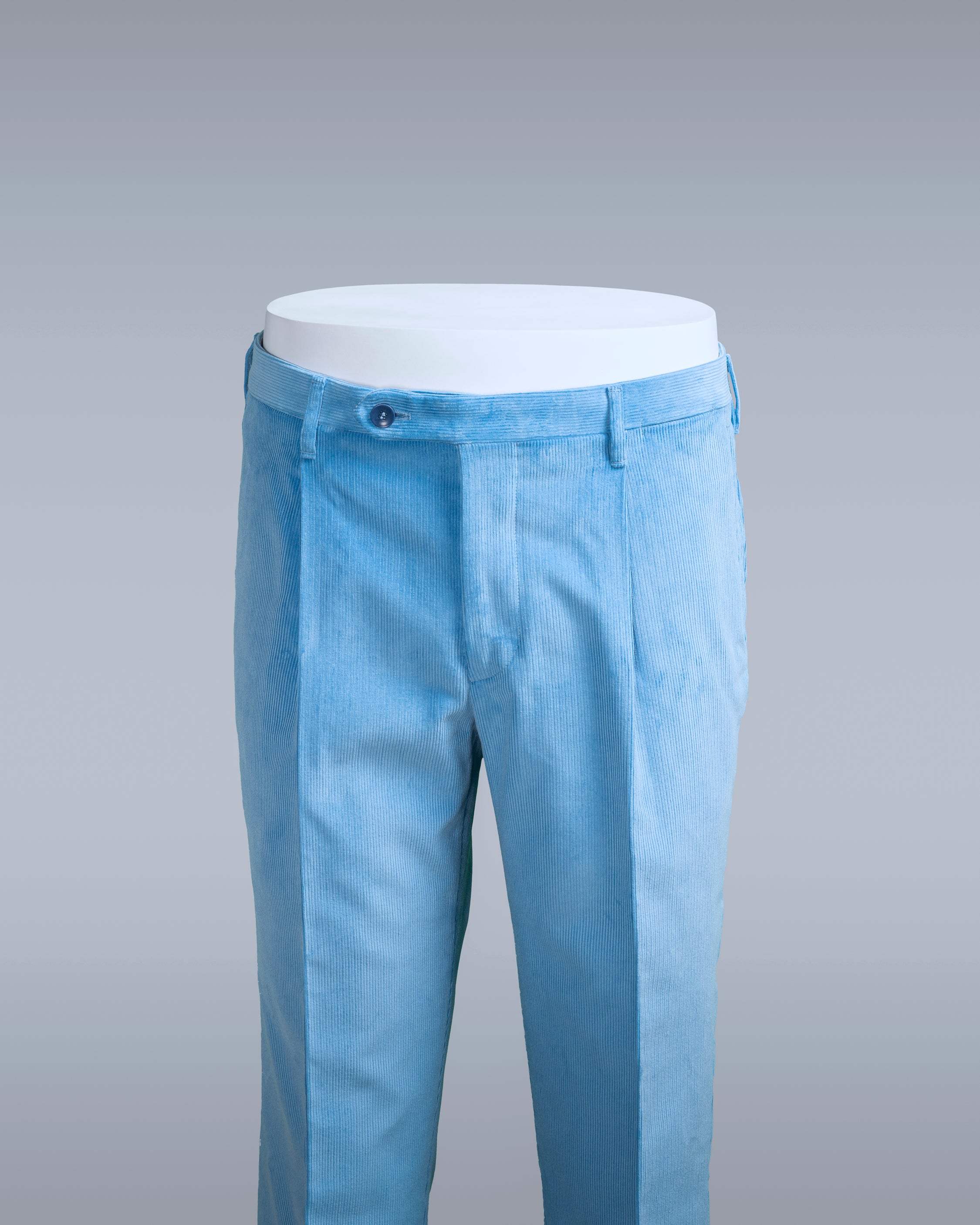 Azure corduroy medium wale trousers