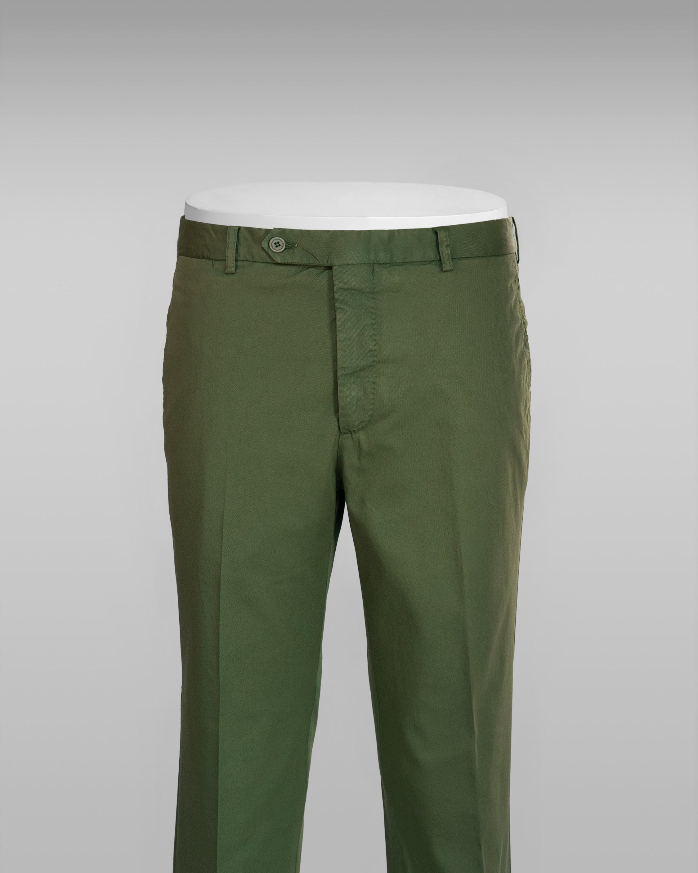 Green cotton supima sport trousers