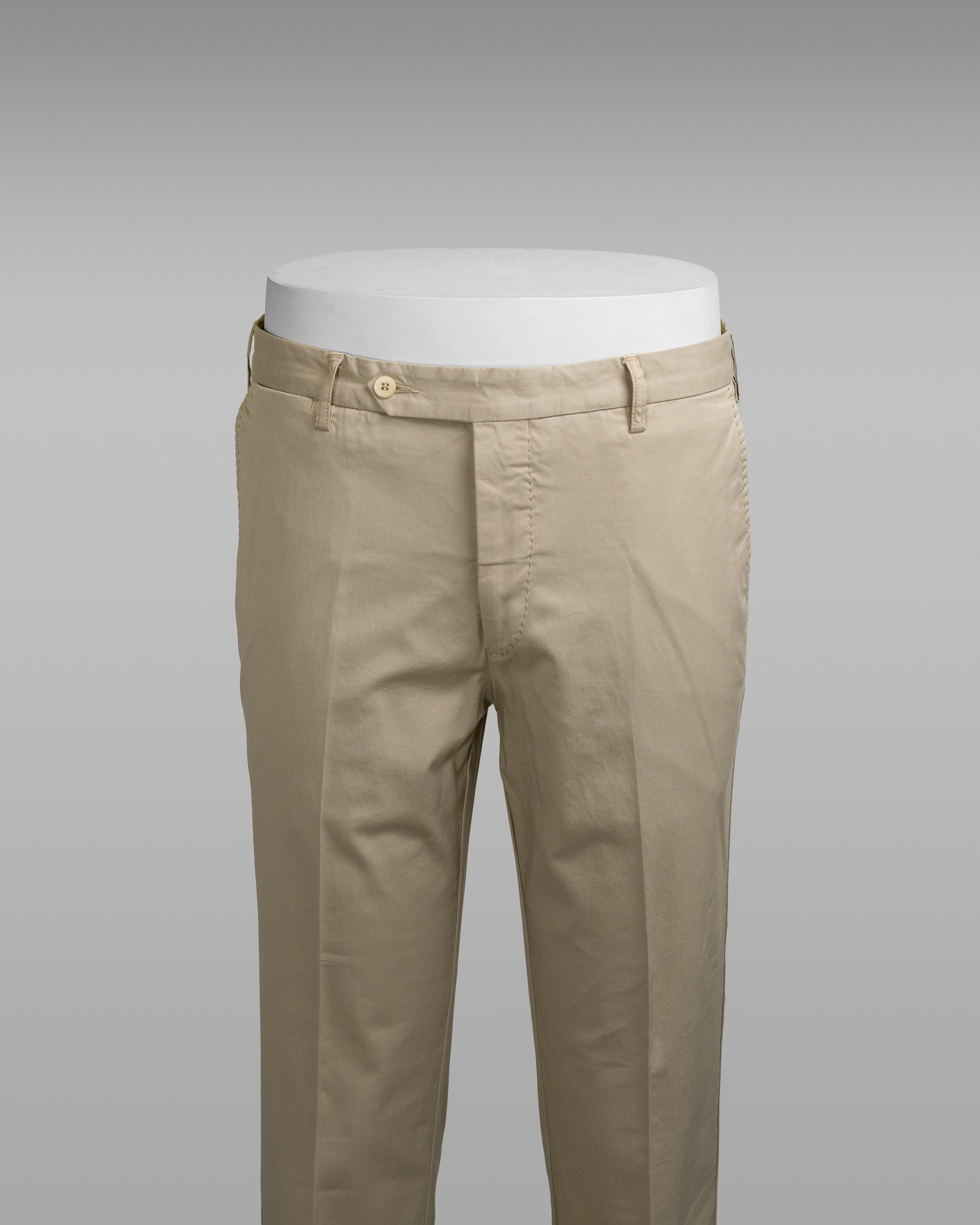 Beige cotton supima sport trousers