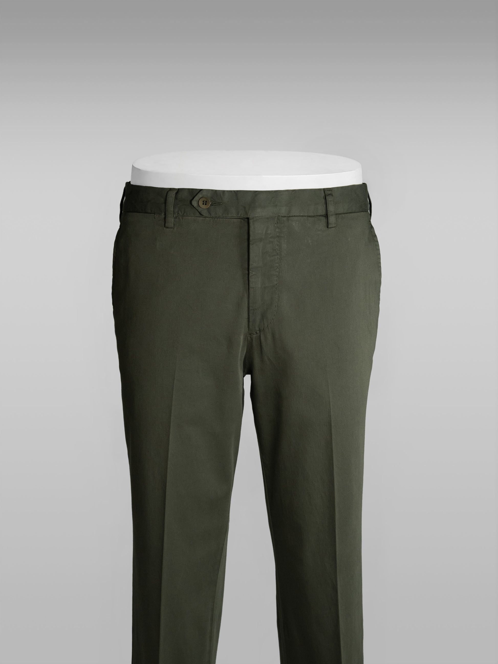 Deep green satin cotton silk sport trousers