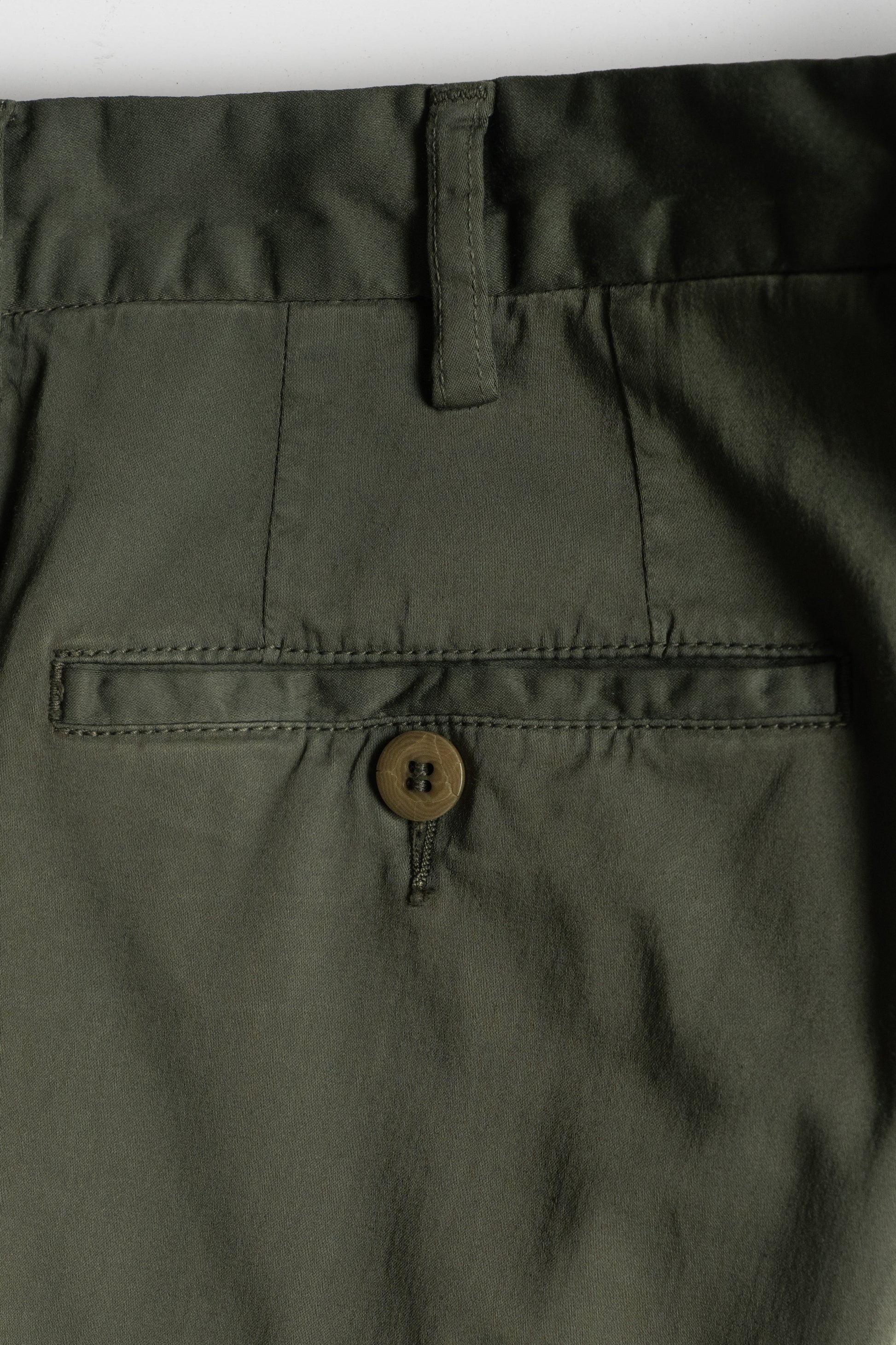 Deep green satin cotton silk sport trousers