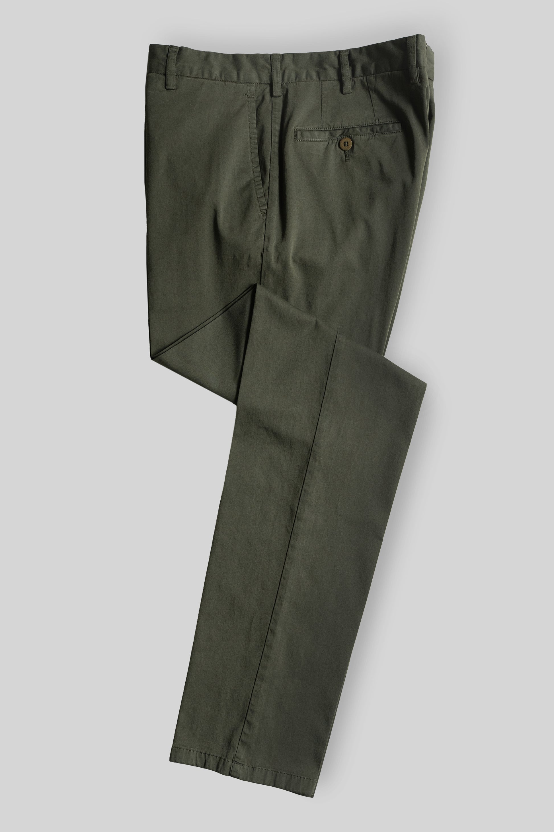 Deep green satin cotton silk sport trousers