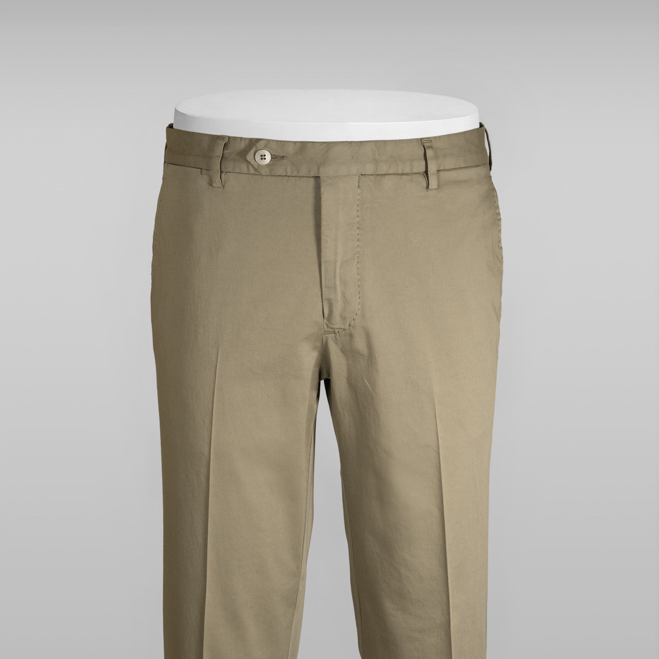 Mastic beige satin cotton silk sport trousers