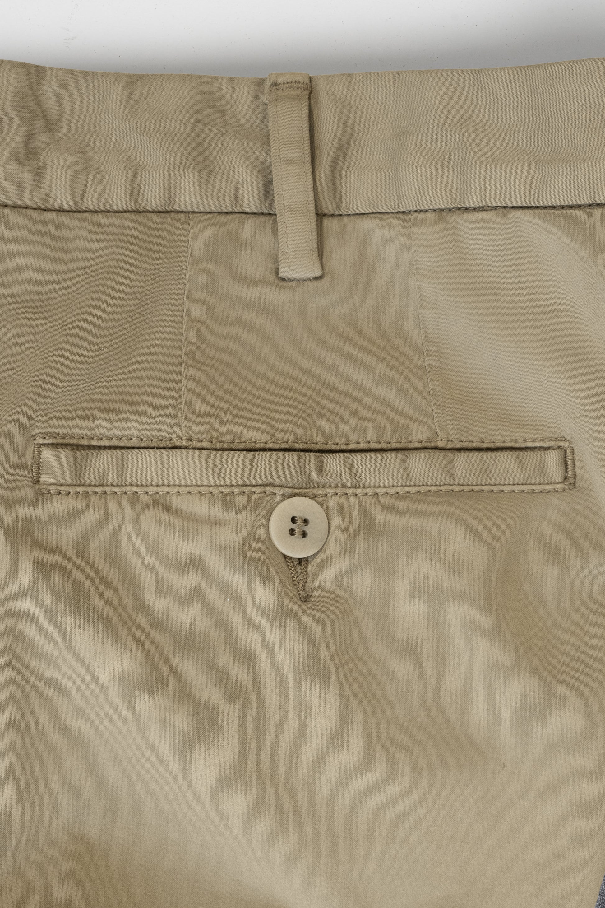 Mastic beige satin cotton silk sport trousers