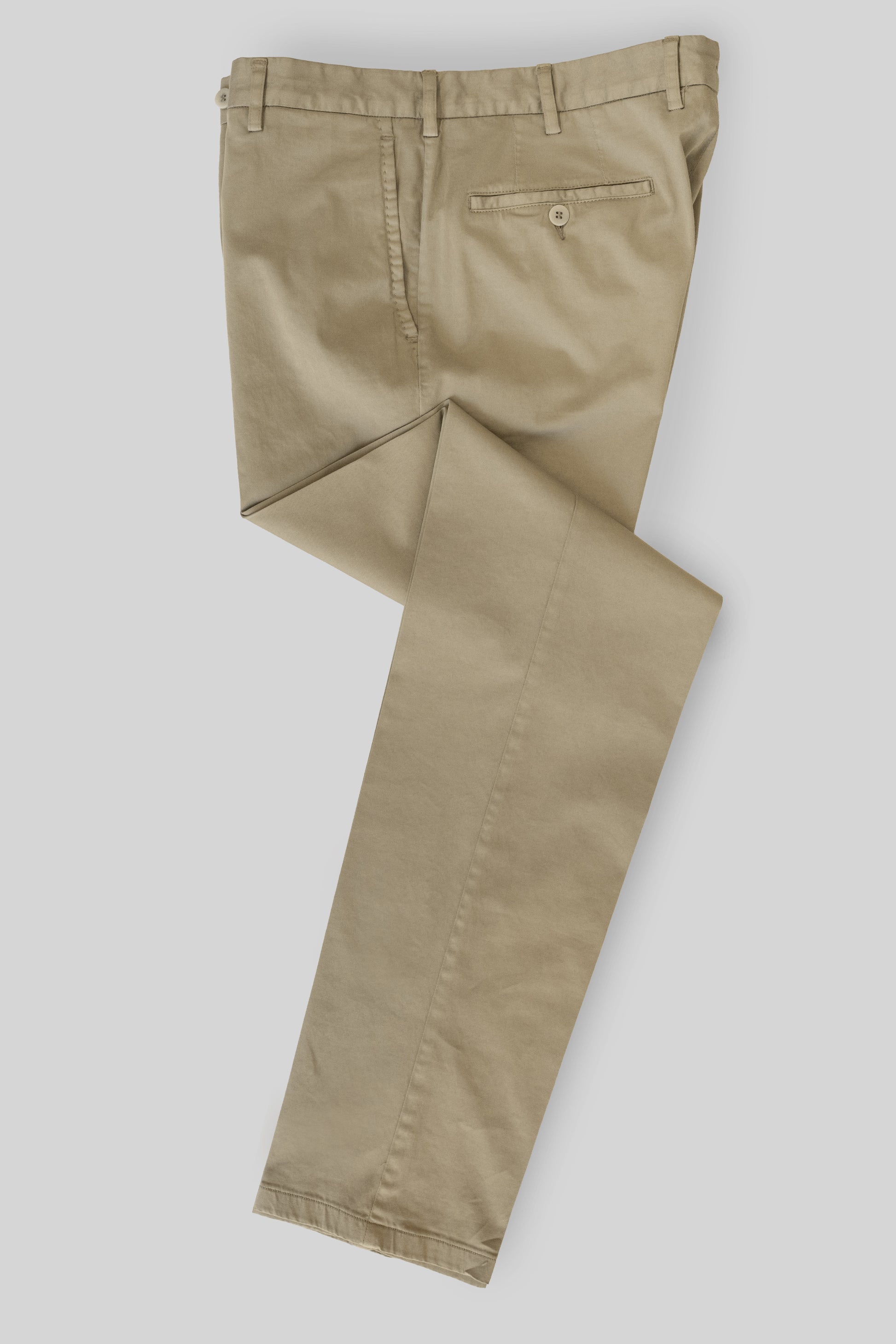 Mastic beige satin cotton silk sport trousers