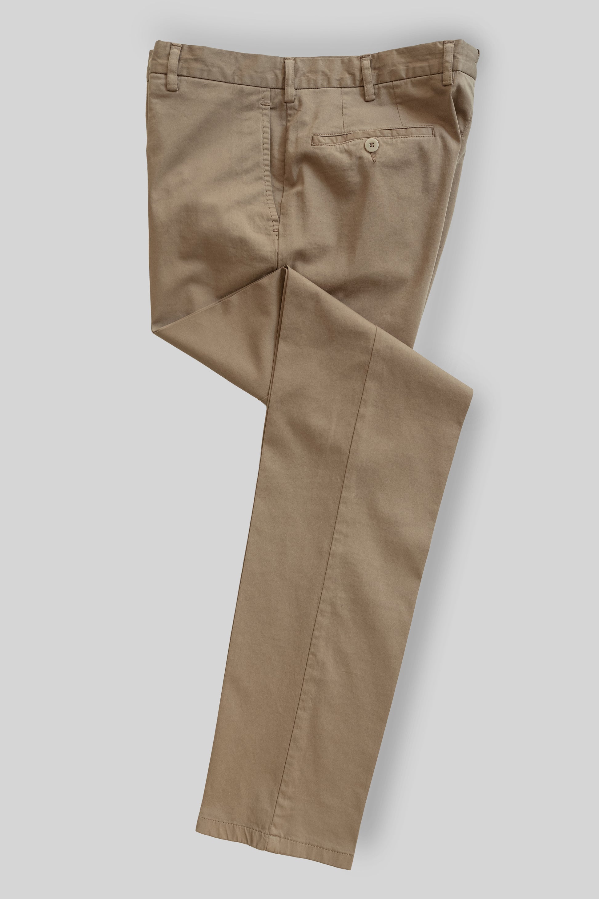Tan satin cotton silk sport trousers