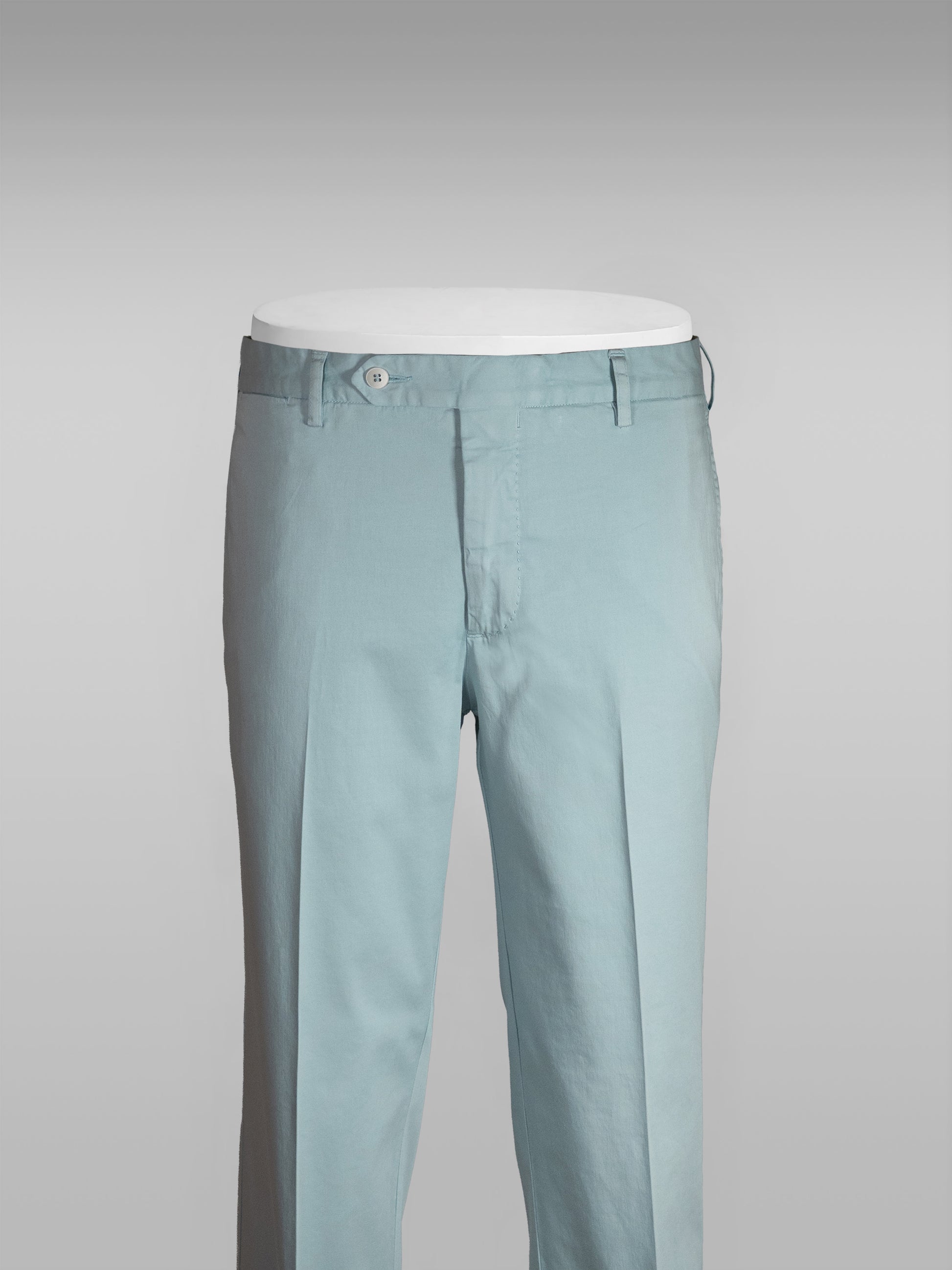 Azure satin cotton silk sport trousers