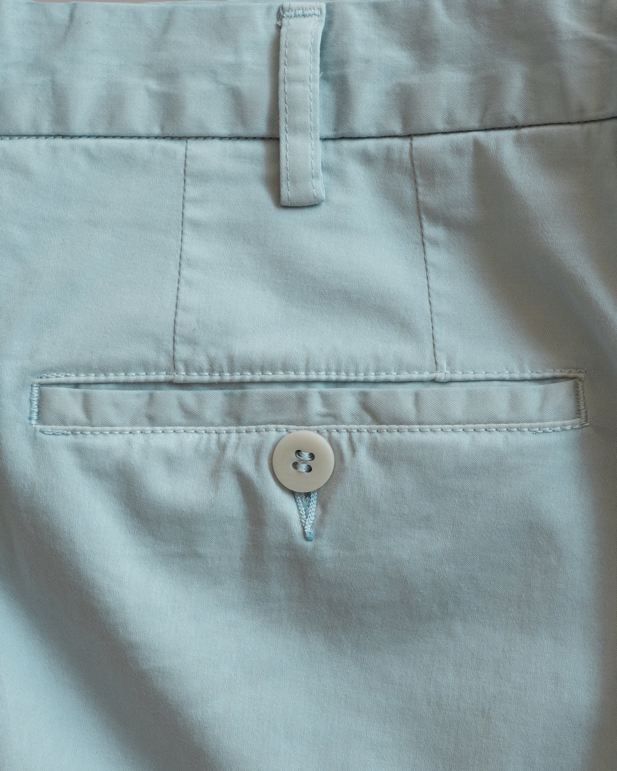 Azure satin cotton silk sport trousers