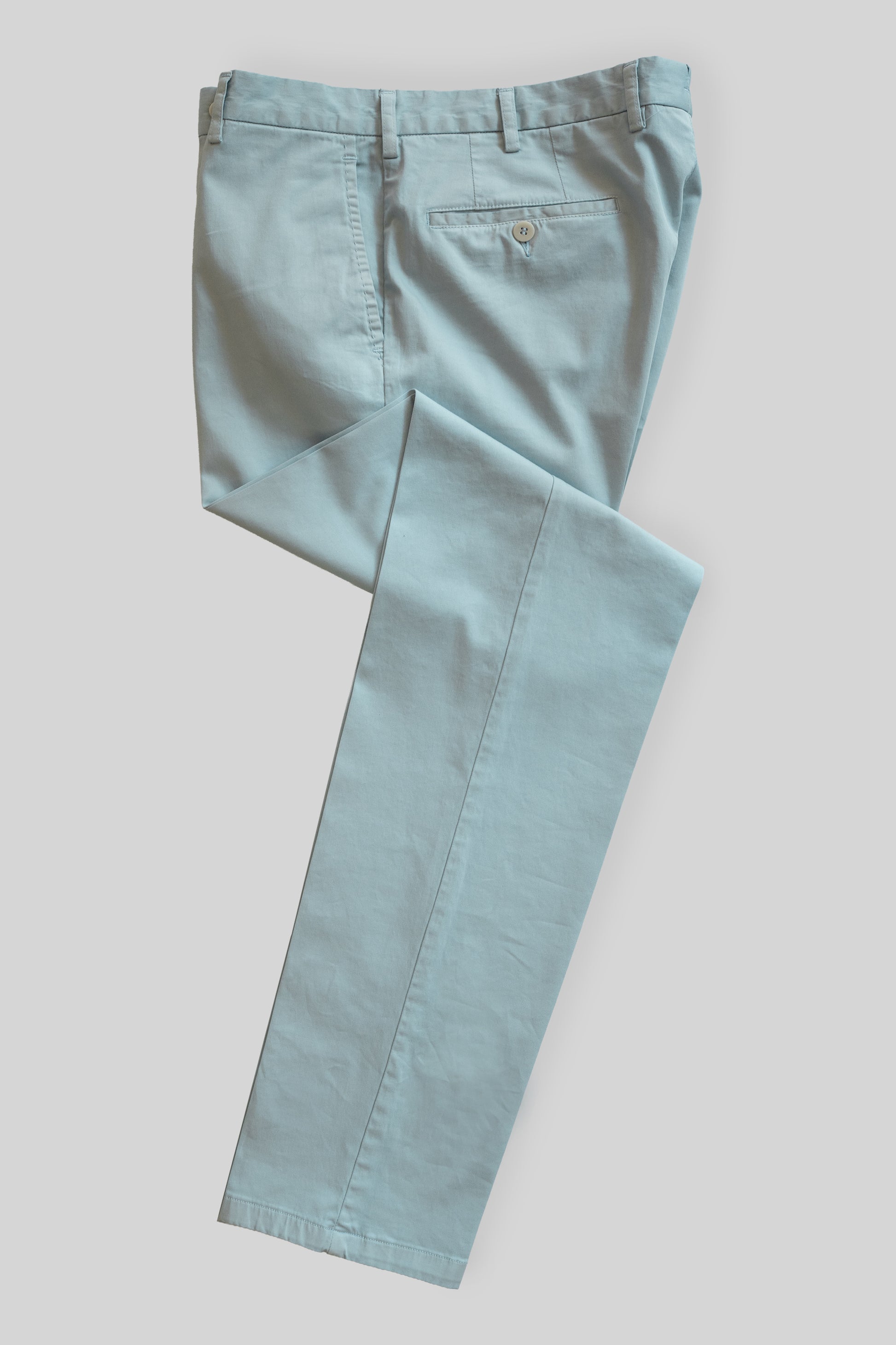 Azure satin cotton silk sport trousers