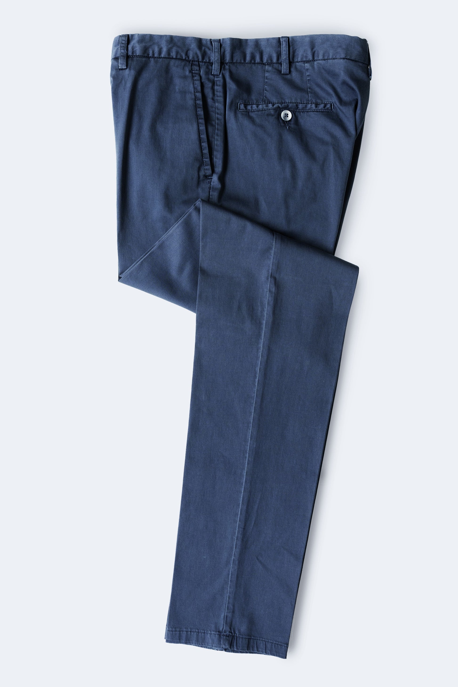 Dark blue satin cotton silk sport trousers SUMMER