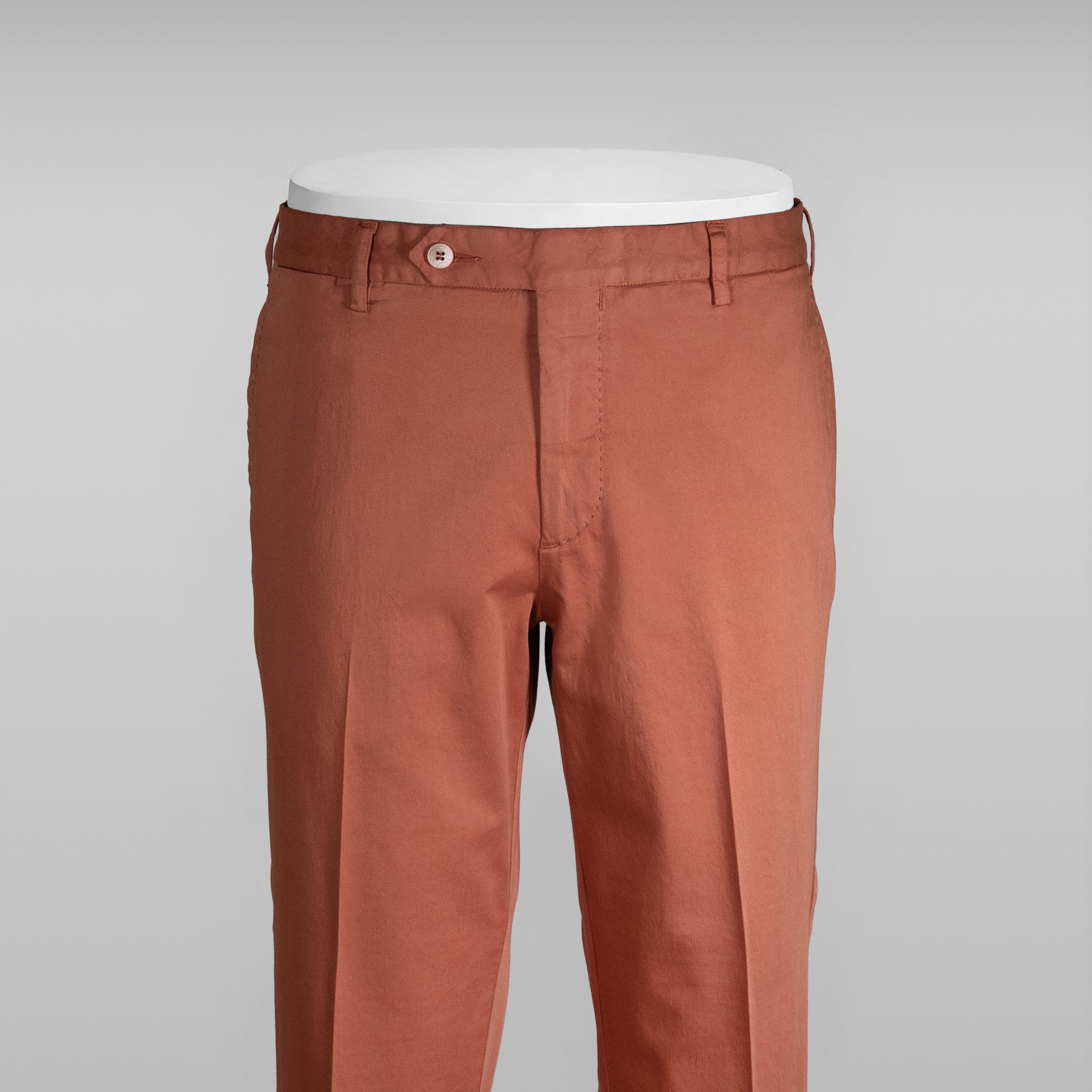 Coral satin cotton silk sport trousers