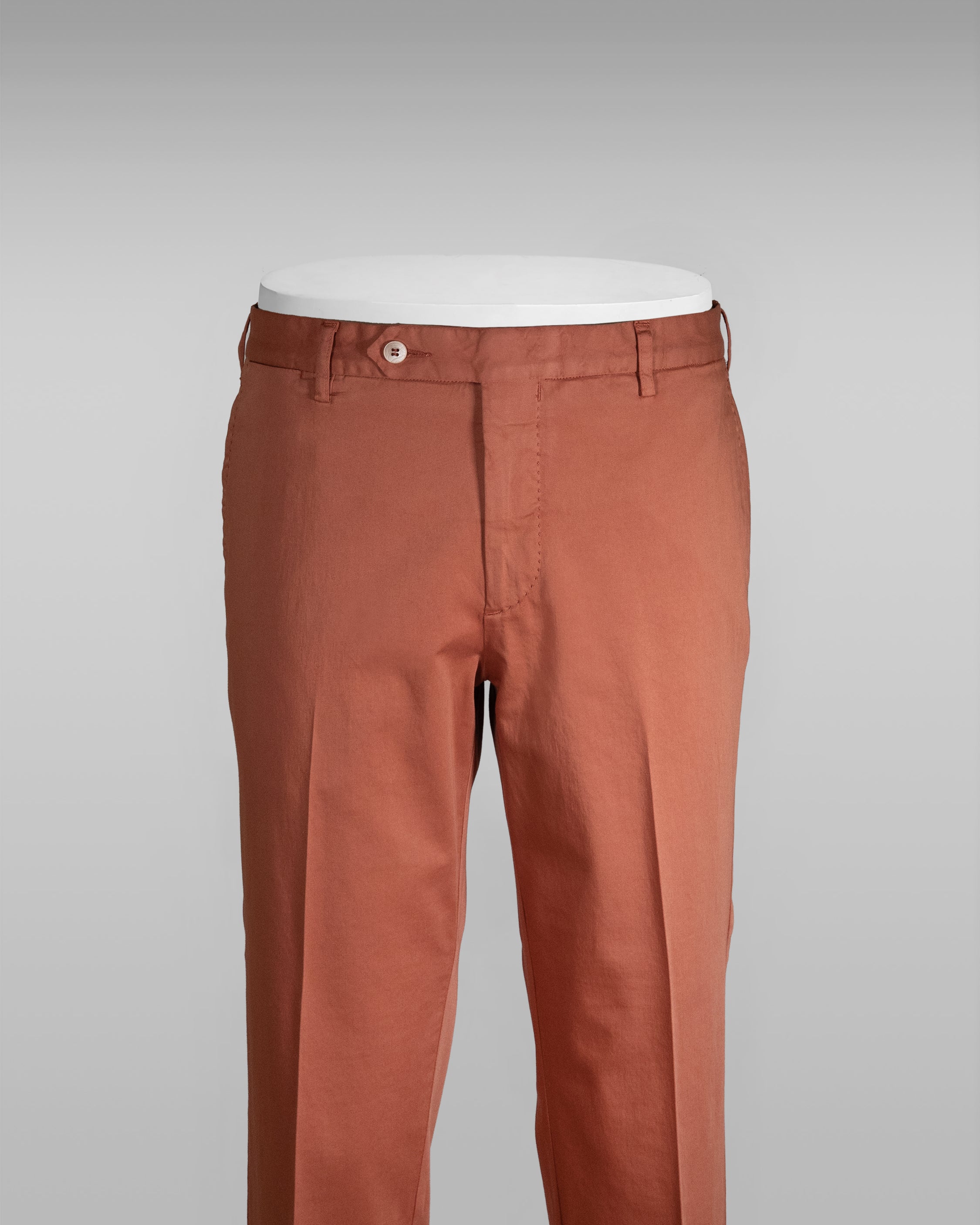Coral satin cotton silk sport trousers