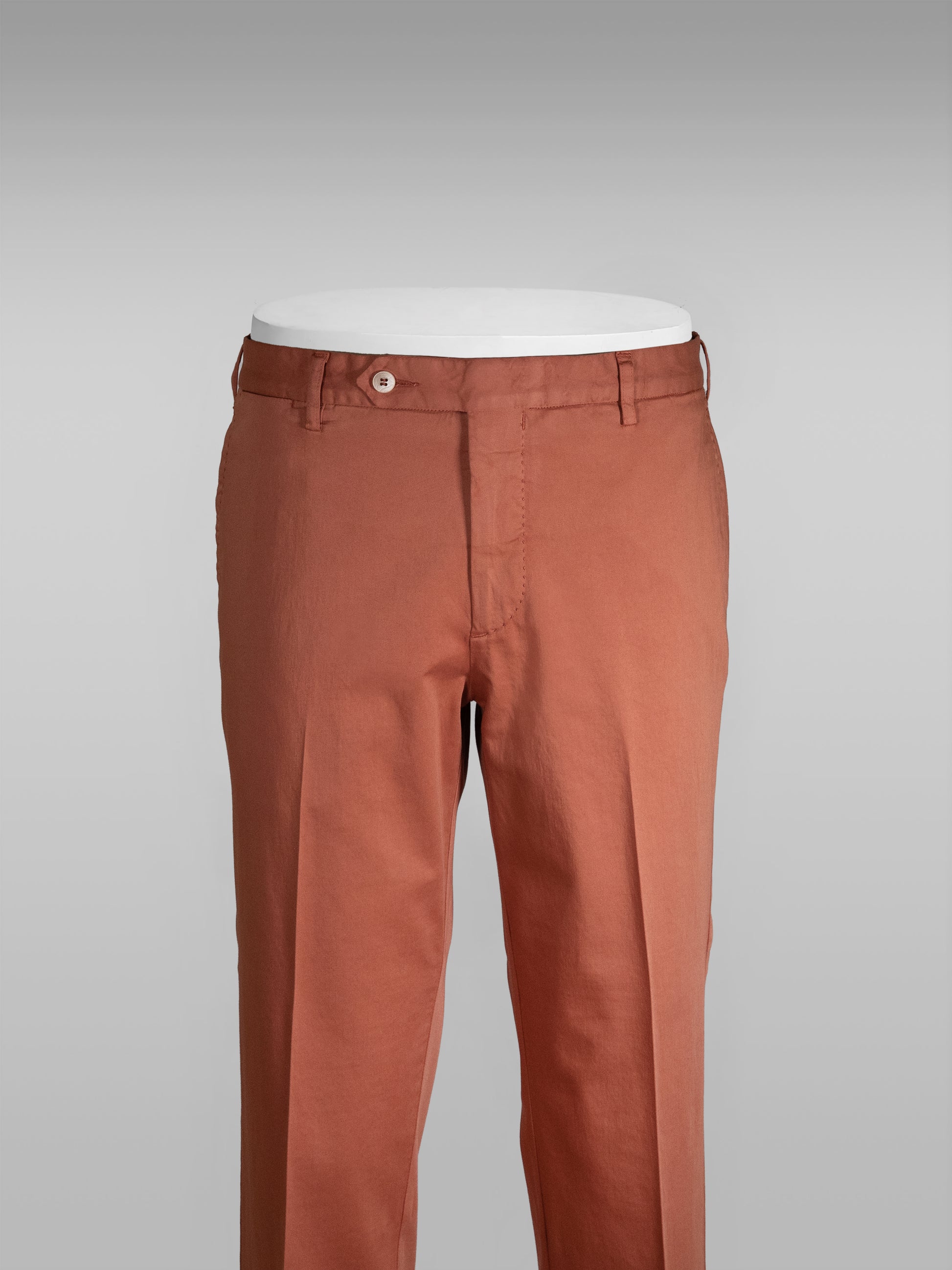 Coral satin cotton silk sport trousers