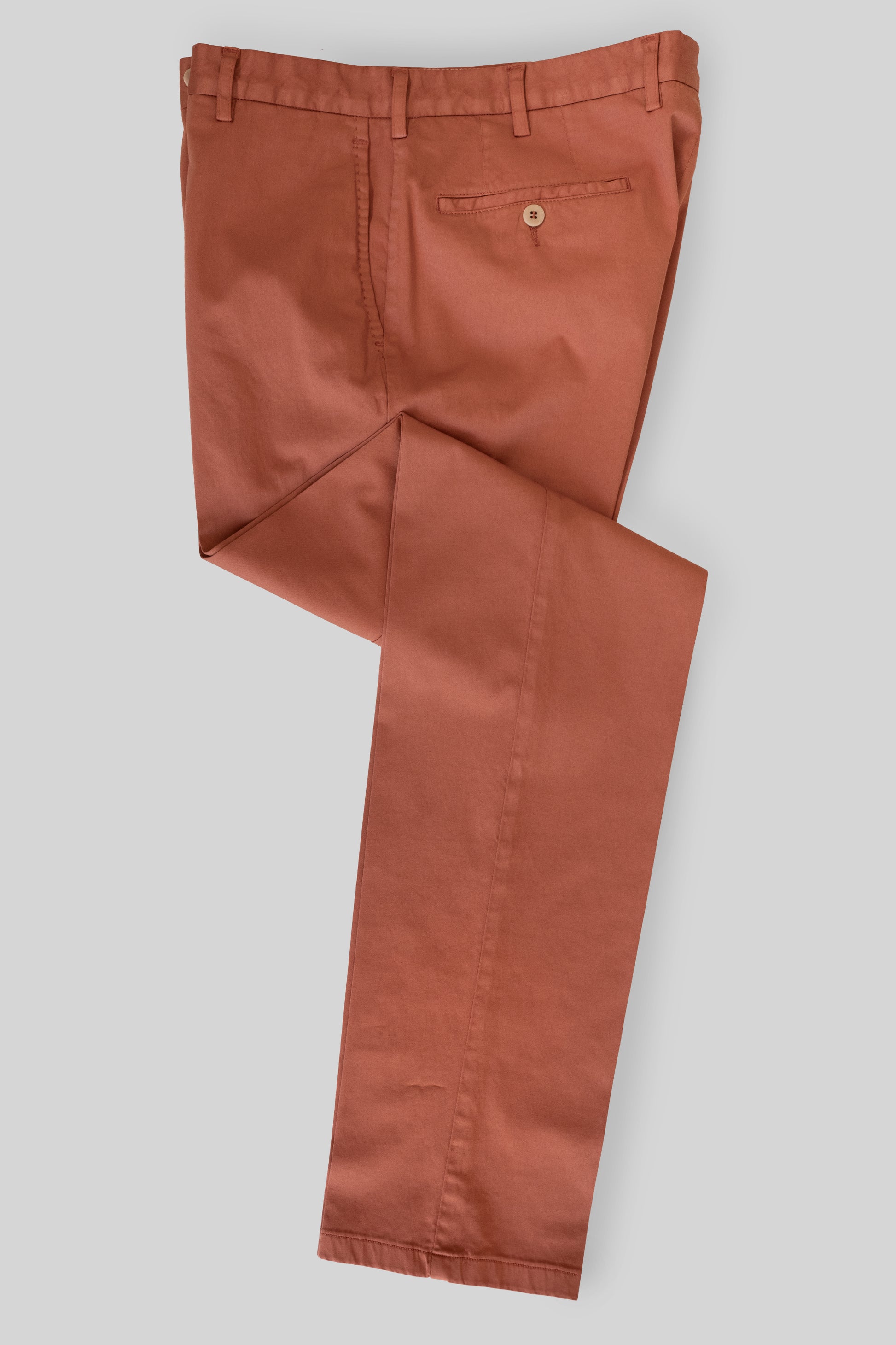 Coral satin cotton silk sport trousers