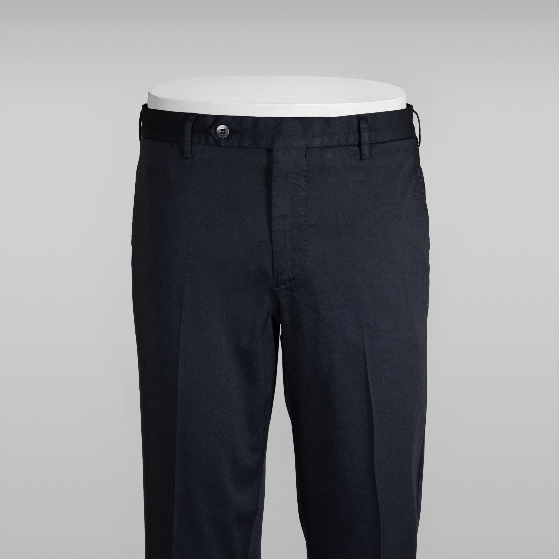 Dark blue satin cotton silk sport trousers
