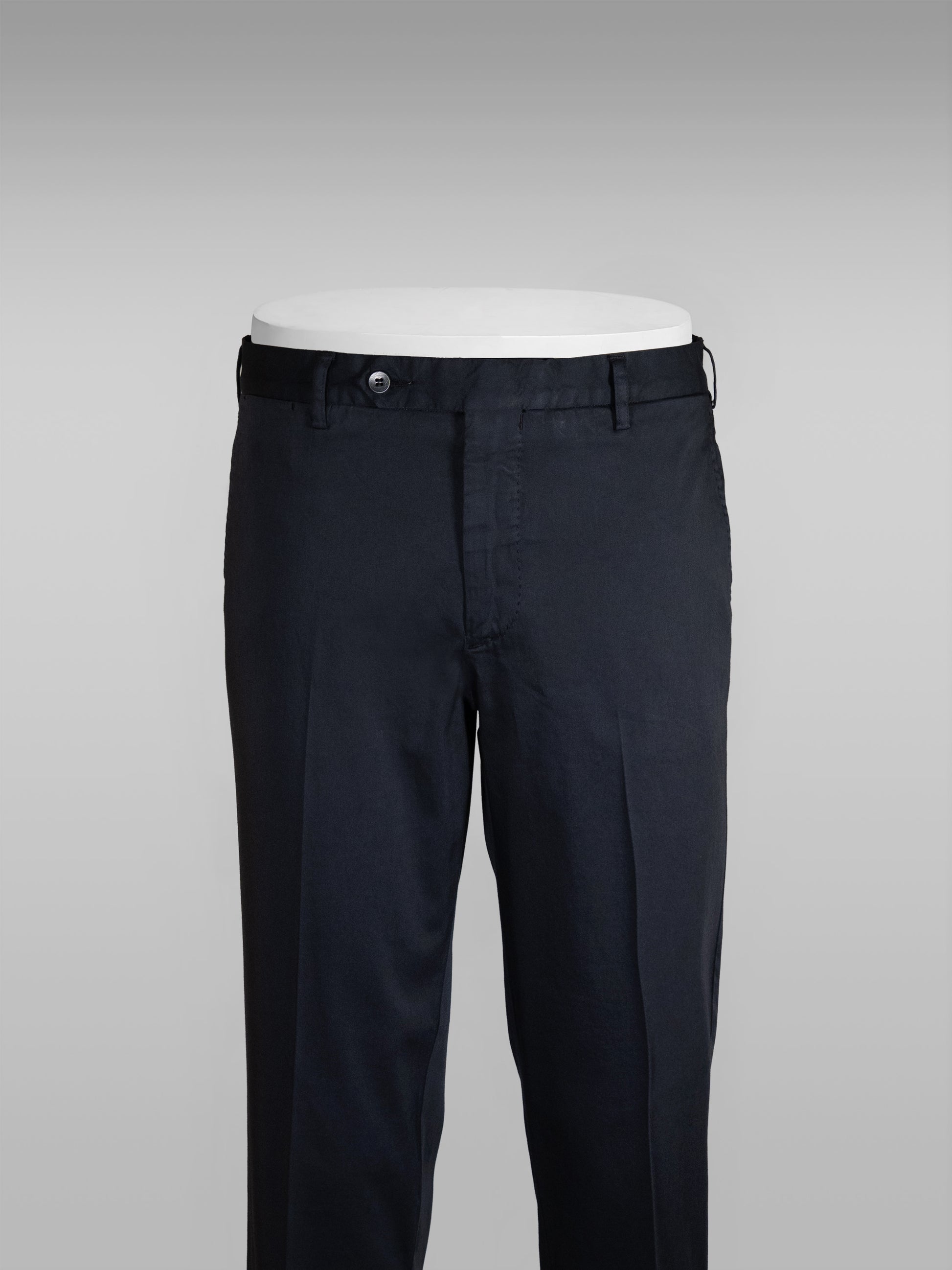 Dark blue satin cotton silk sport trousers