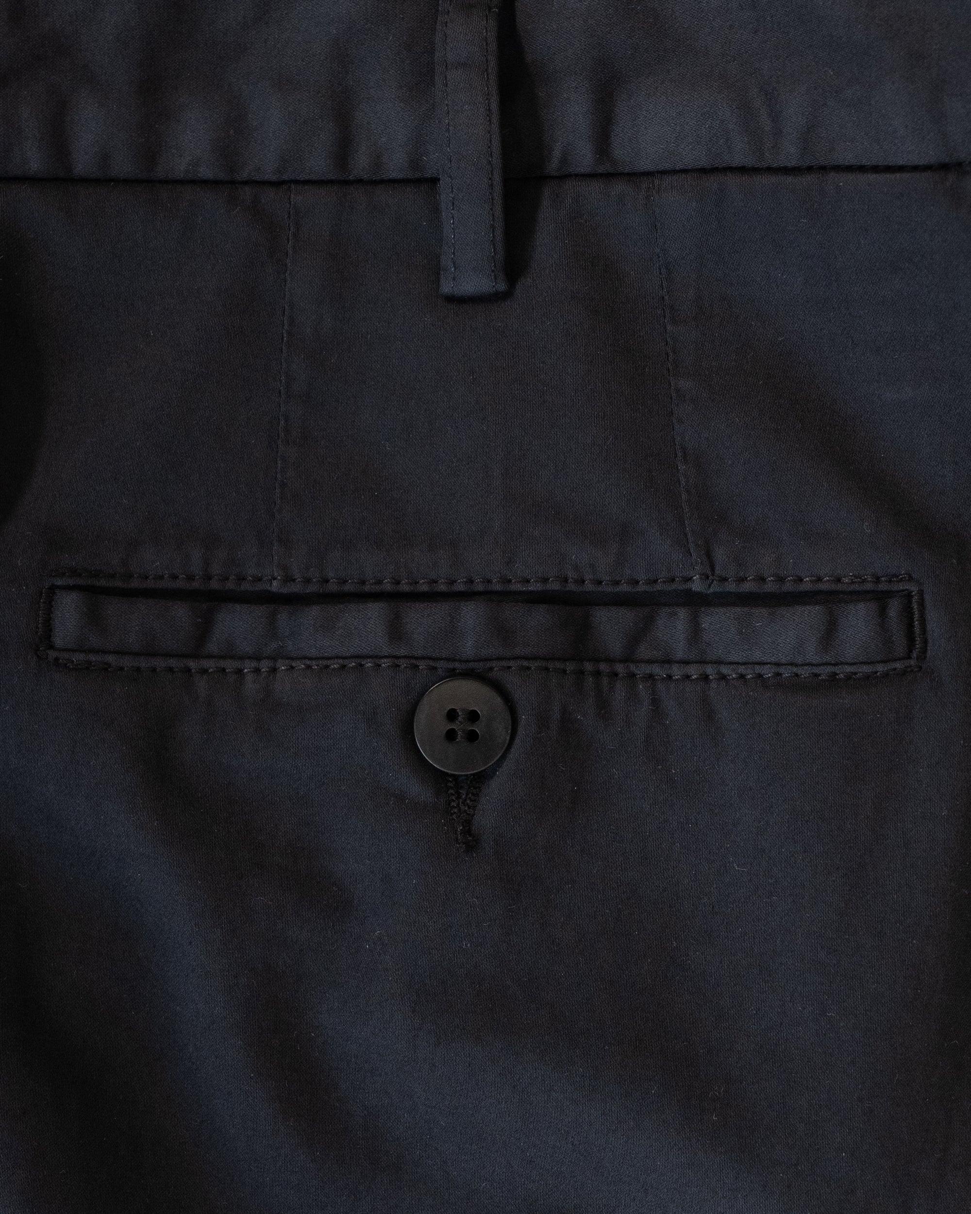 Dark blue satin cotton silk sport trousers