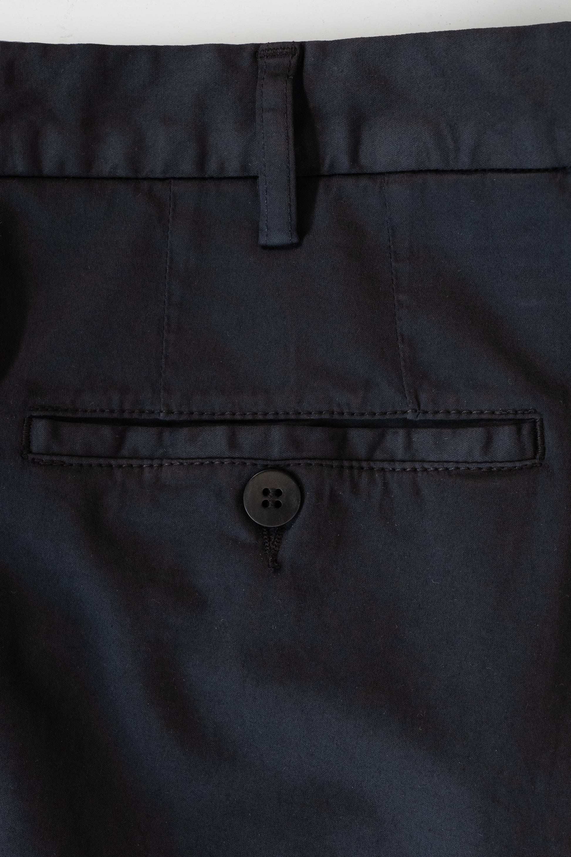 Dark blue satin cotton silk sport trousers