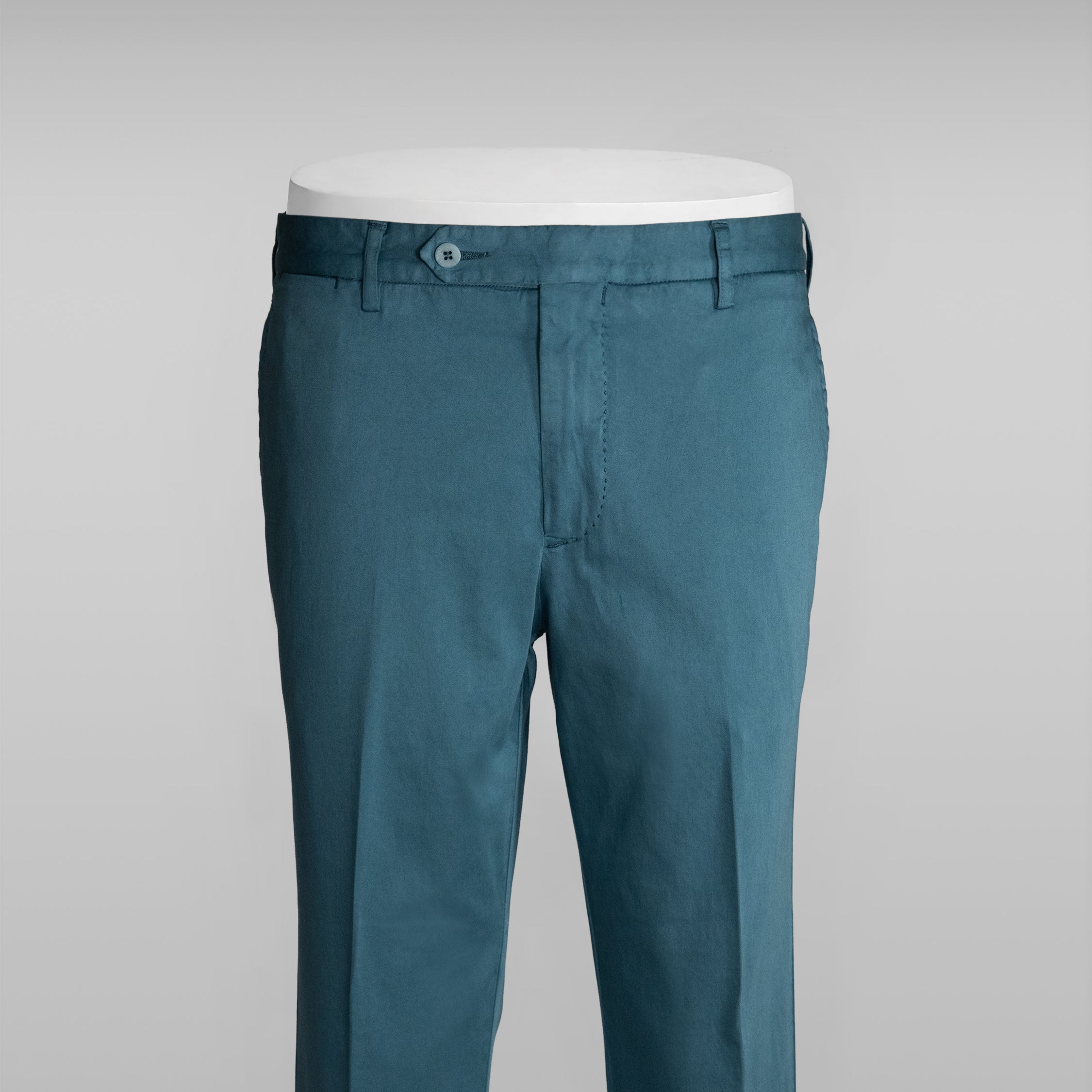 Shark blue satin cotton silk sport trousers