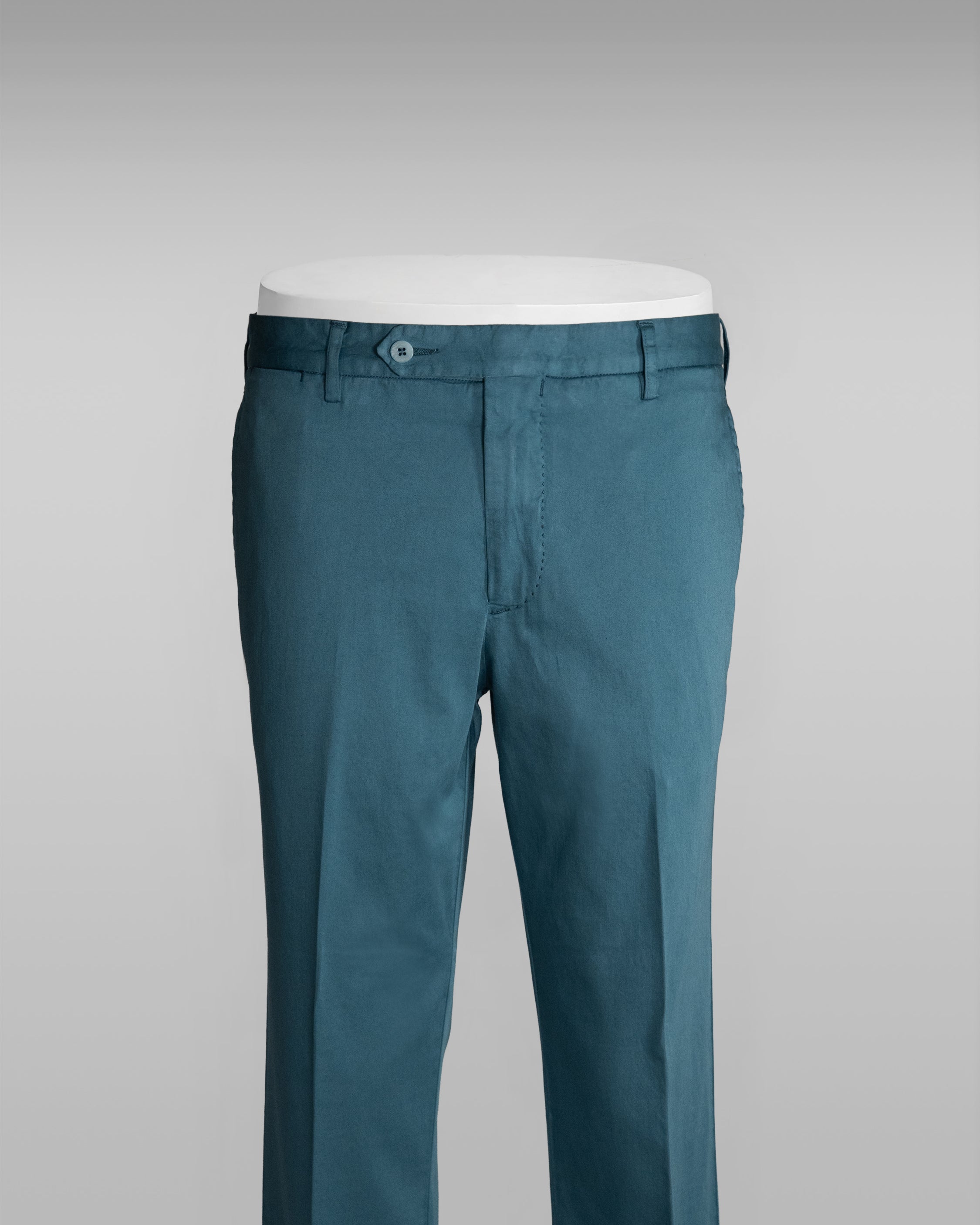 Shark blue satin cotton silk sport trousers