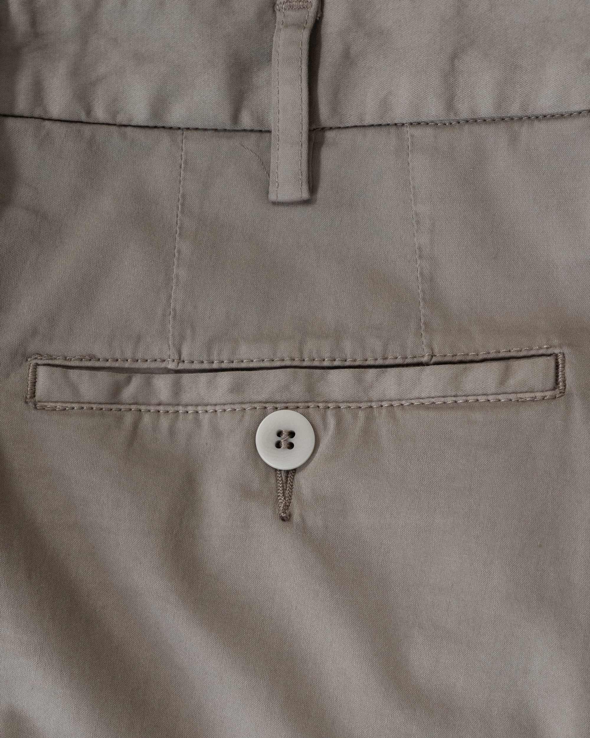 Taupe satin cotton silk sport trousers