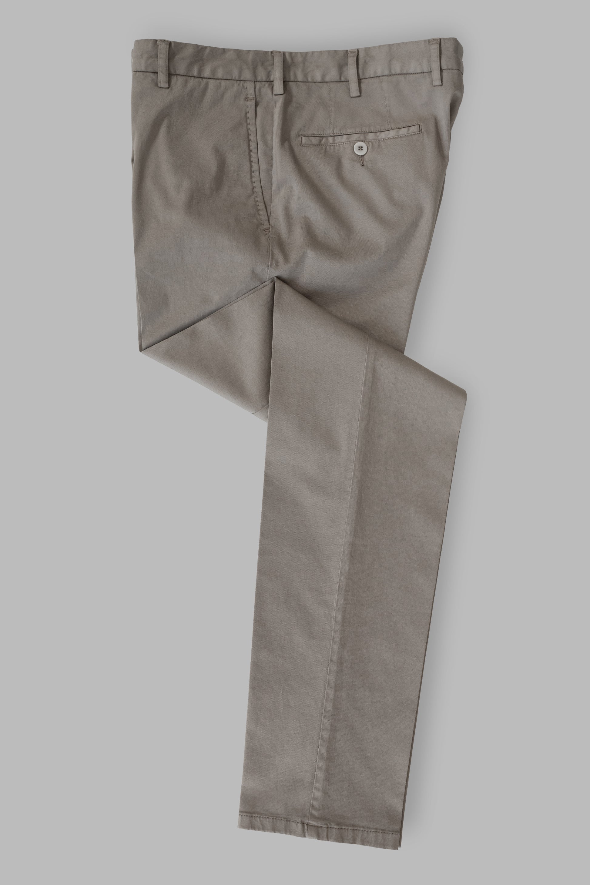 Taupe satin cotton silk sport trousers
