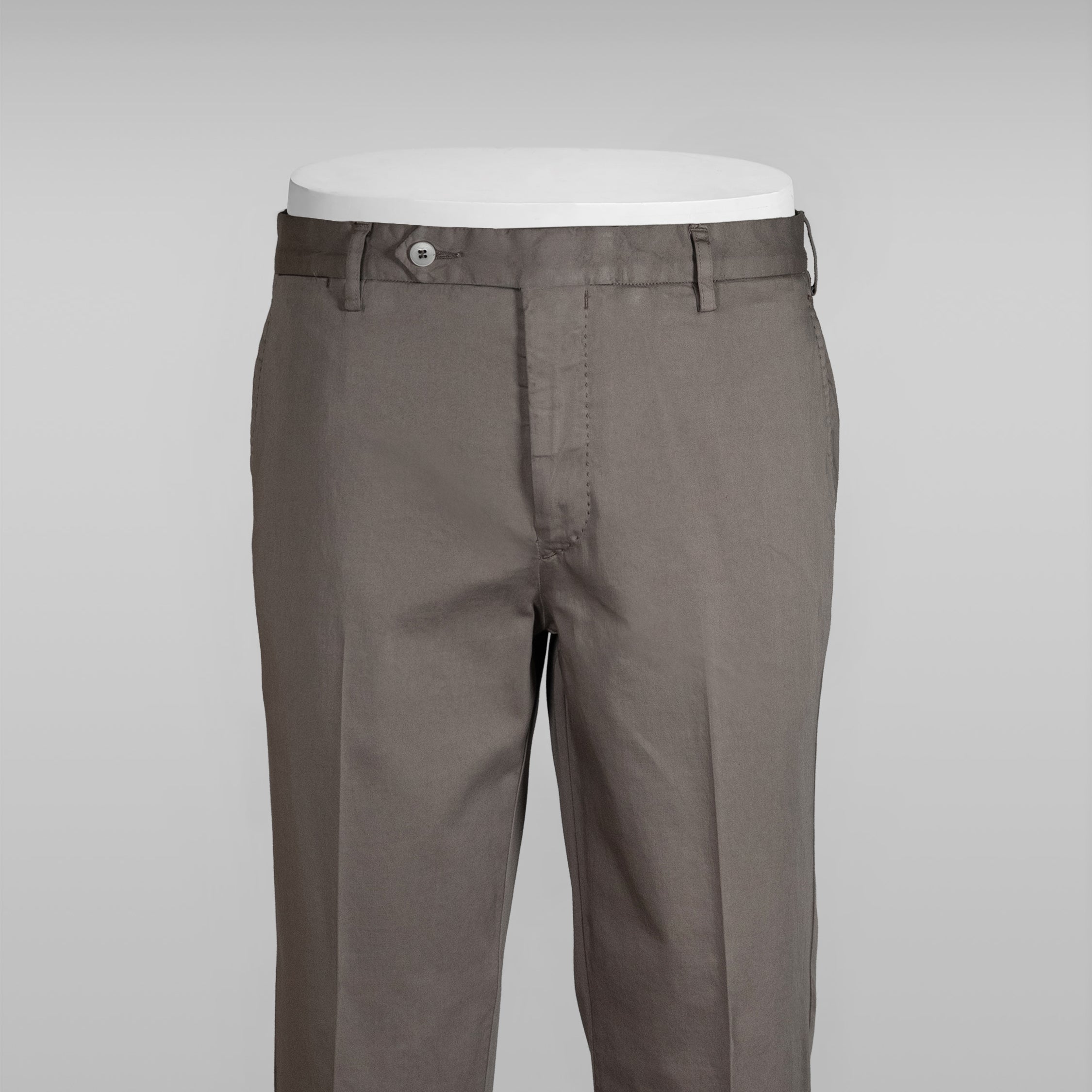 Tobacco satin cotton silk sport trousers
