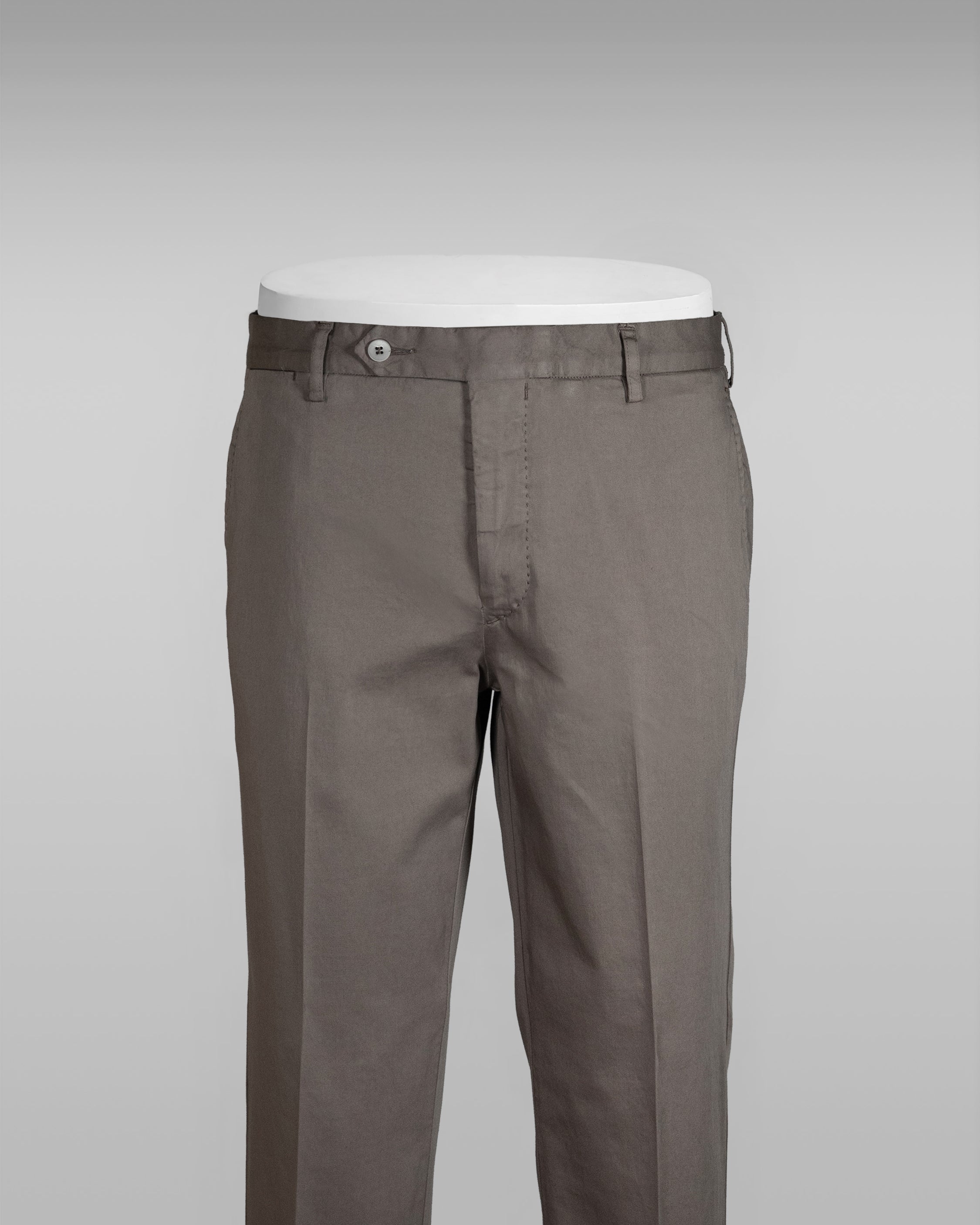 Tobacco satin cotton silk sport trousers