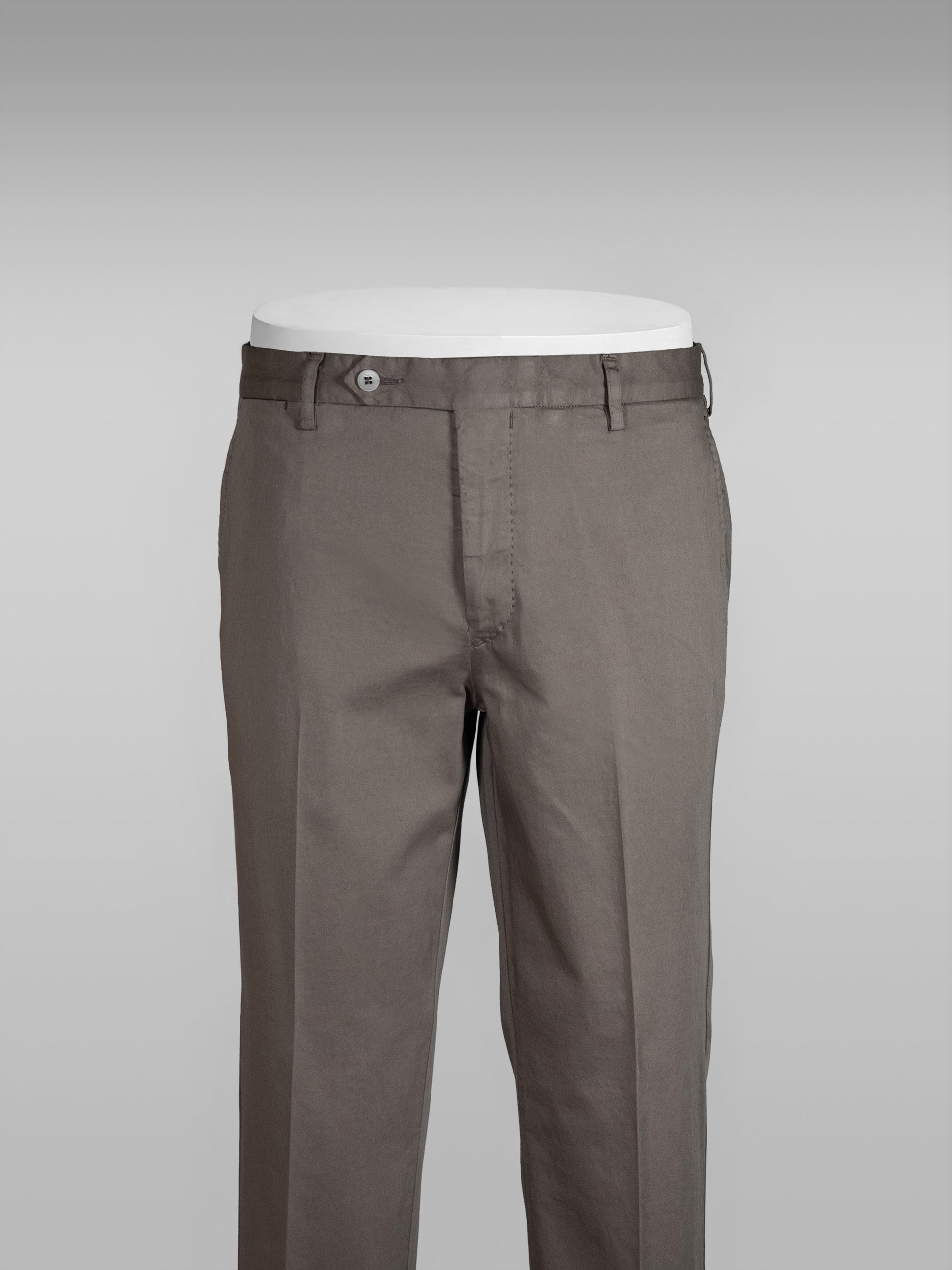 Tobacco satin cotton silk sport trousers