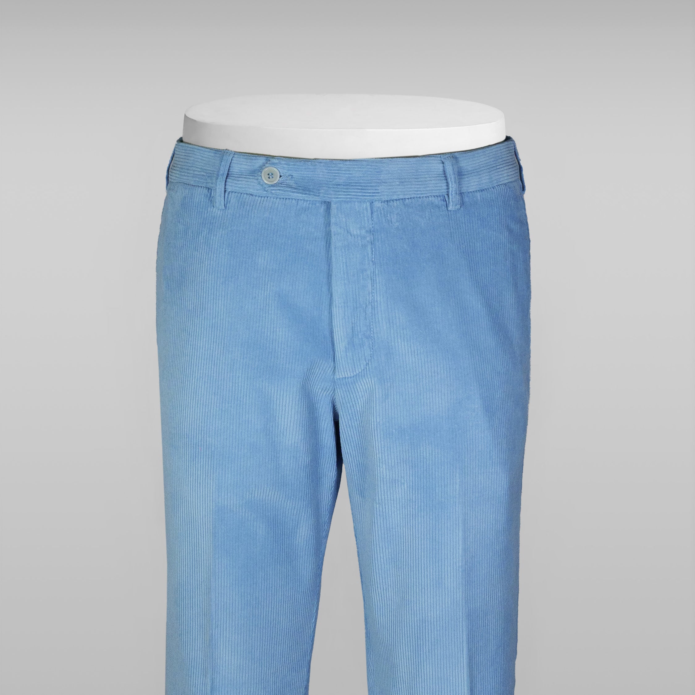 Pantaloni sportivi in ​​velluto a coste azzurro