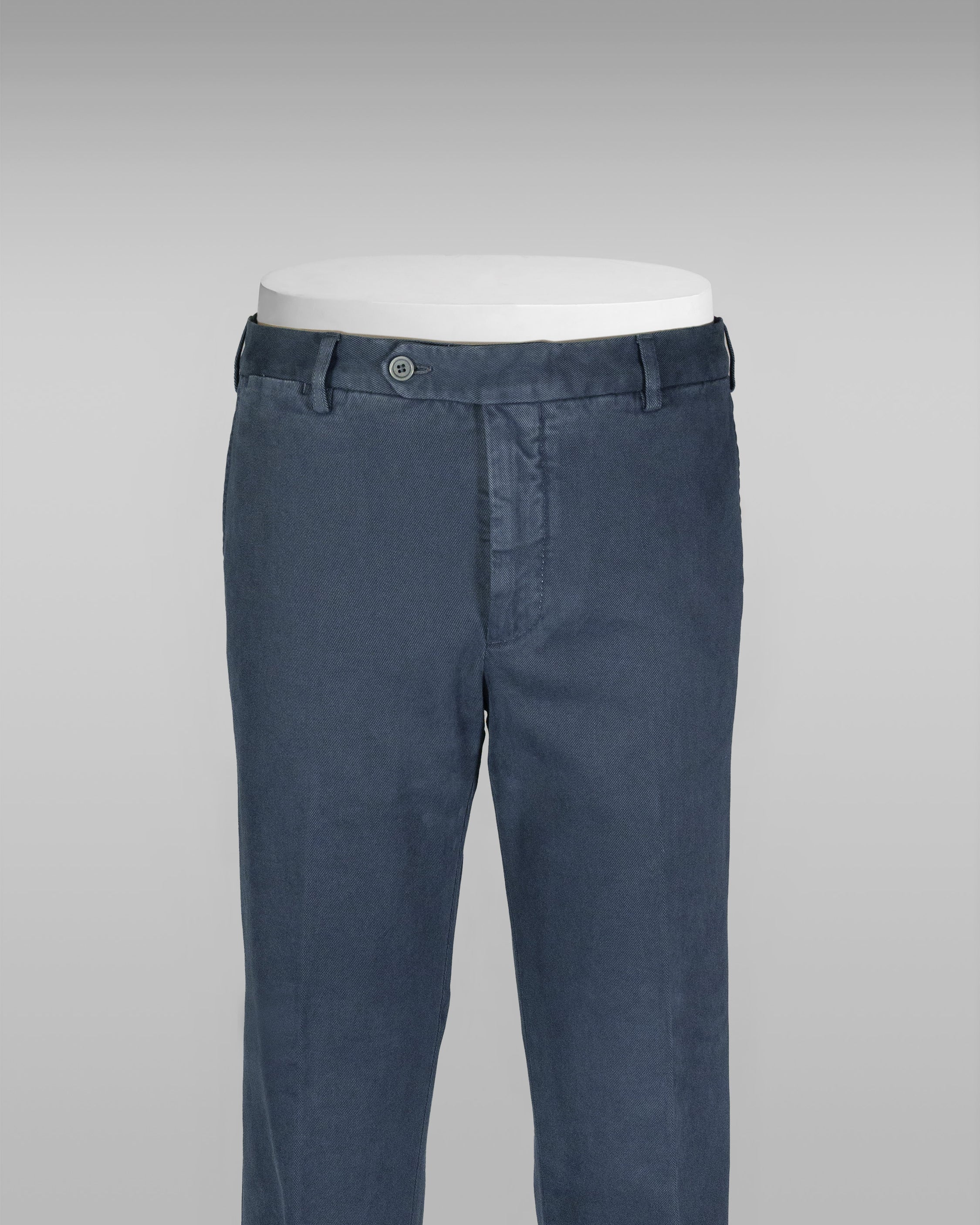 Denim blue cotton elastan sport trousers