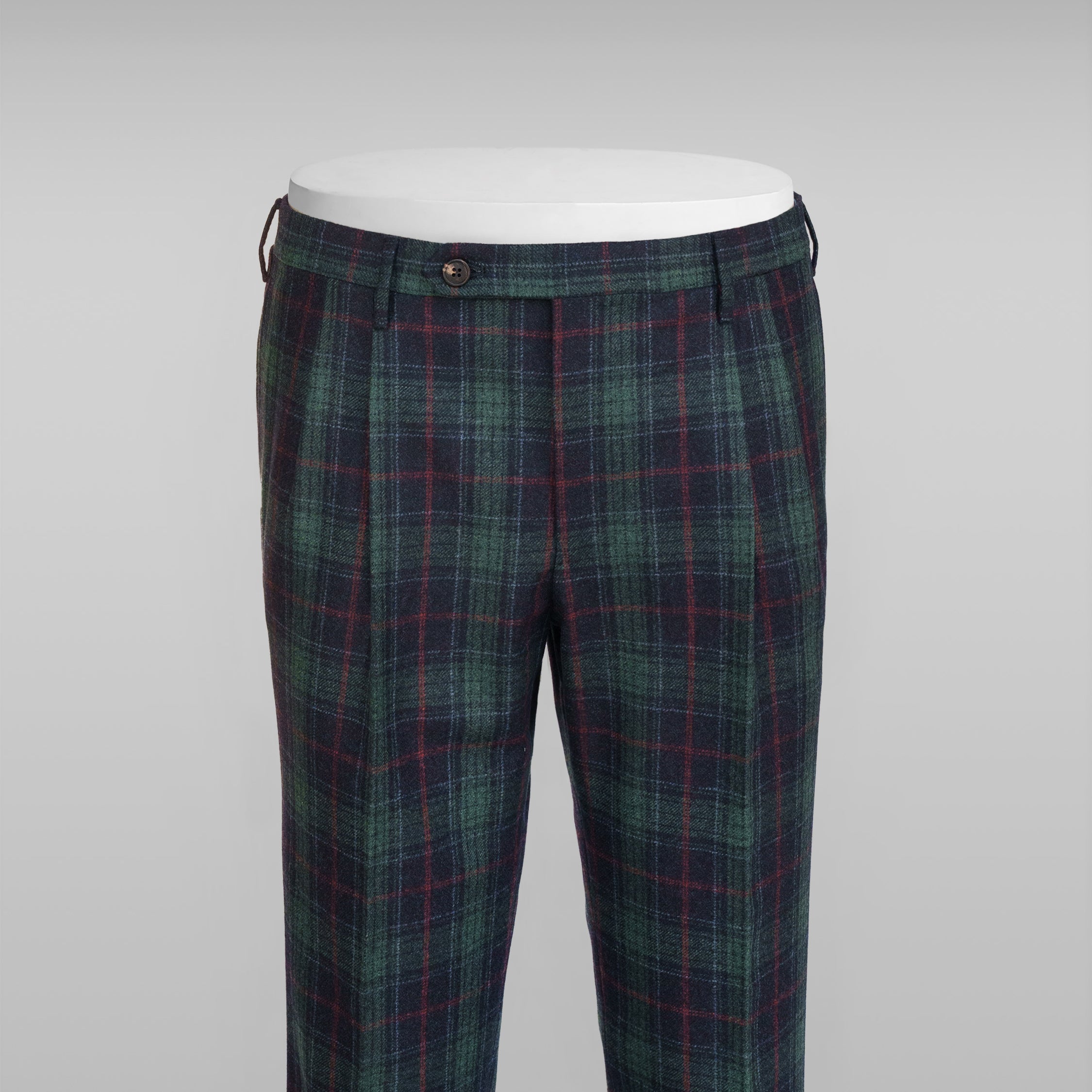 Pantaloni in flanella a quadri verdi INVERNO