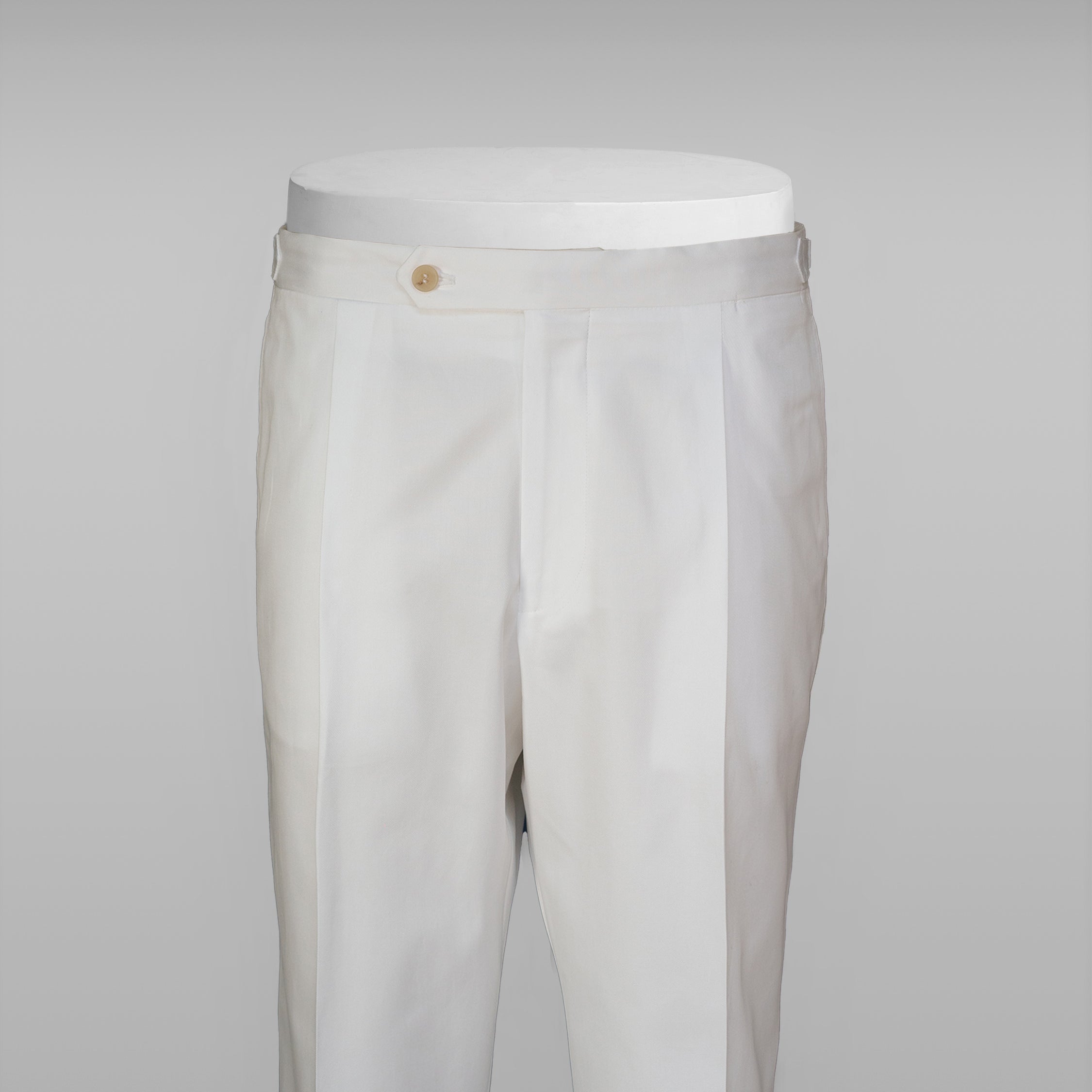 pantaloni in cotone supima bianco