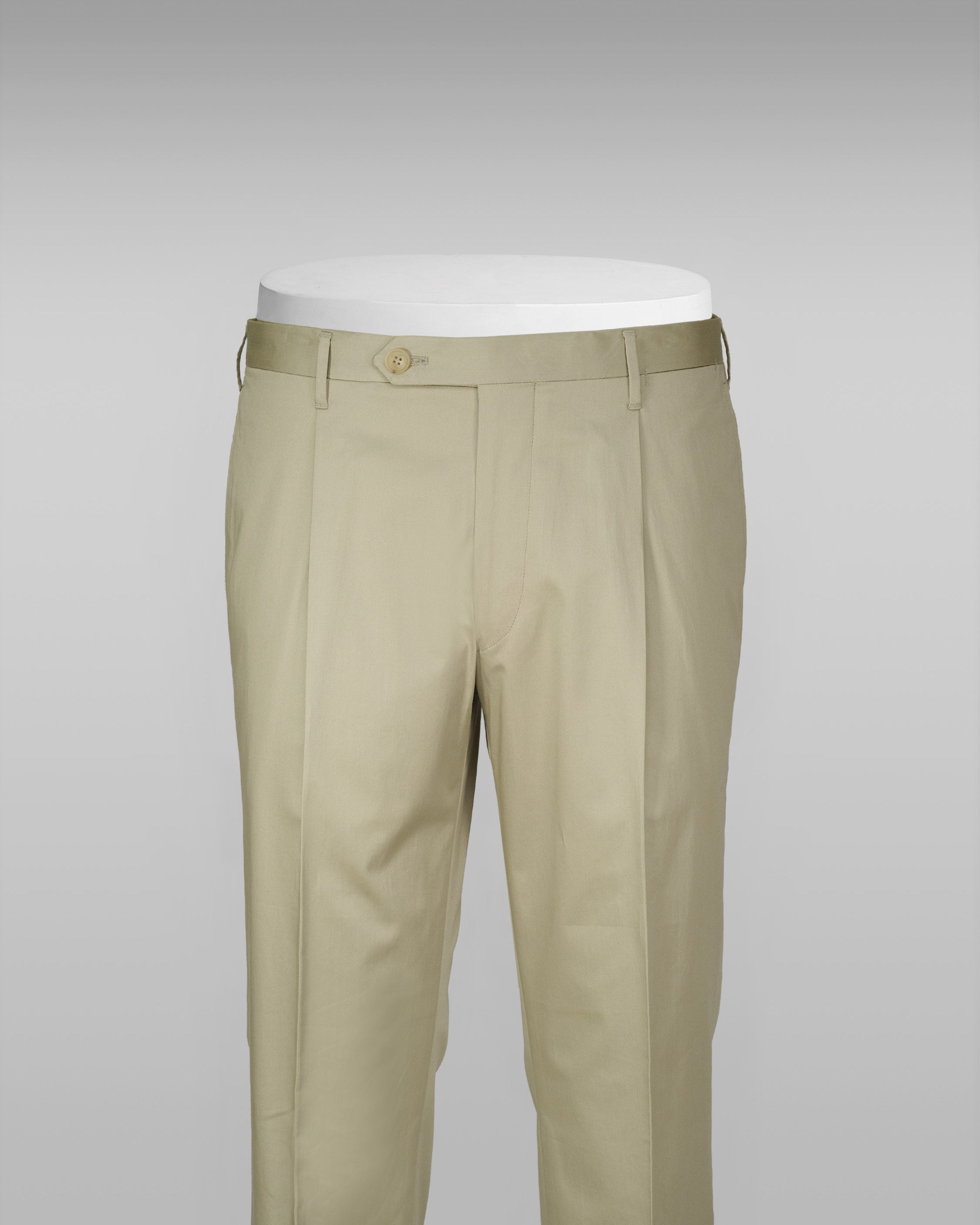 Light beige cotton elastan trousers