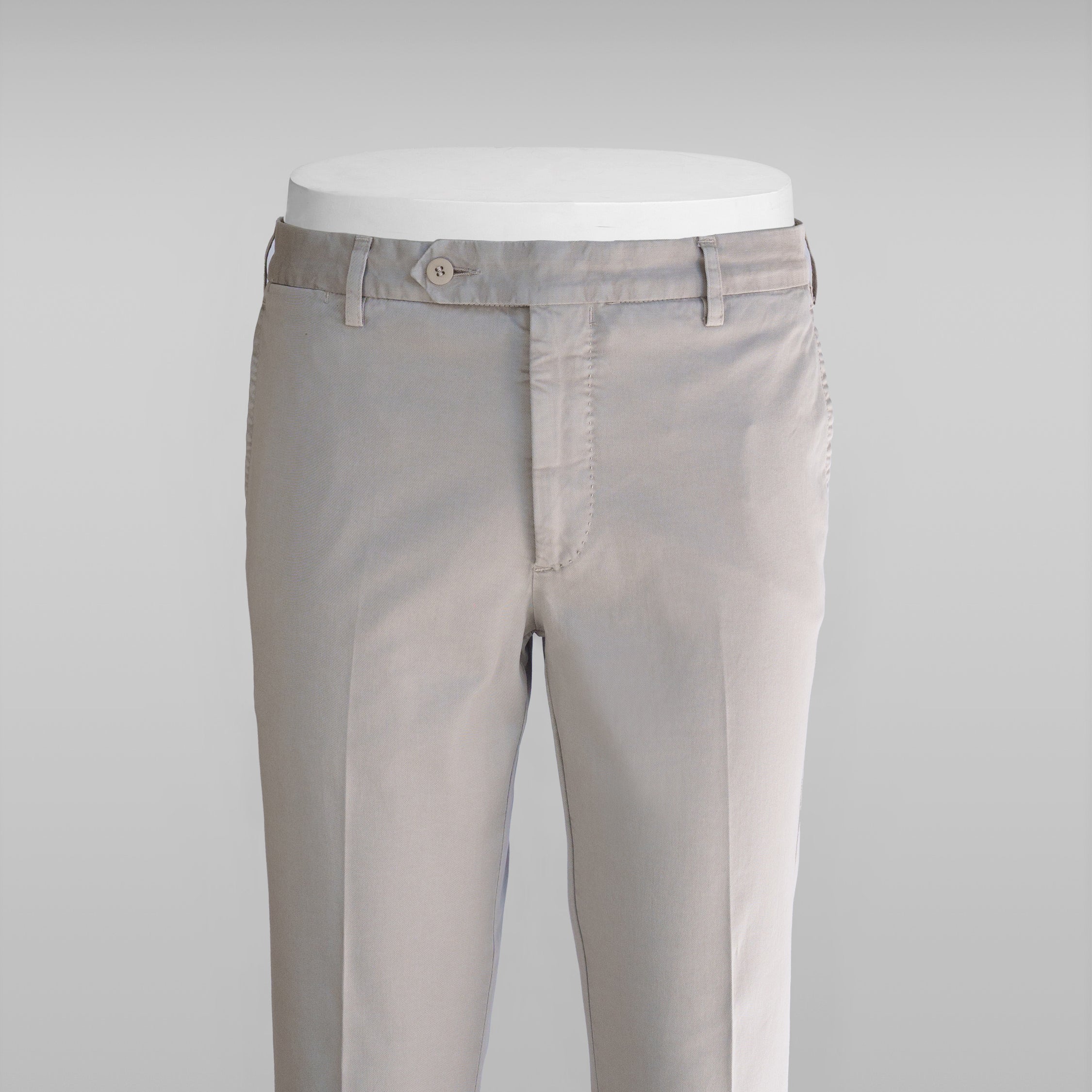 Light beige cotton supima sport trousers with flaps SUMMER